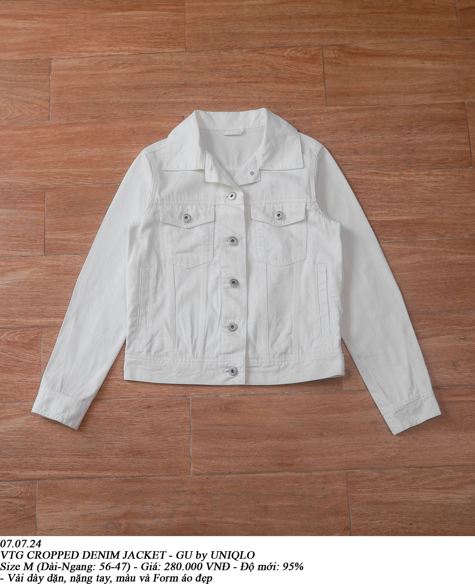 07.07.24 - VTG CROPPED DENIM JACKET - GU by UNIQLO