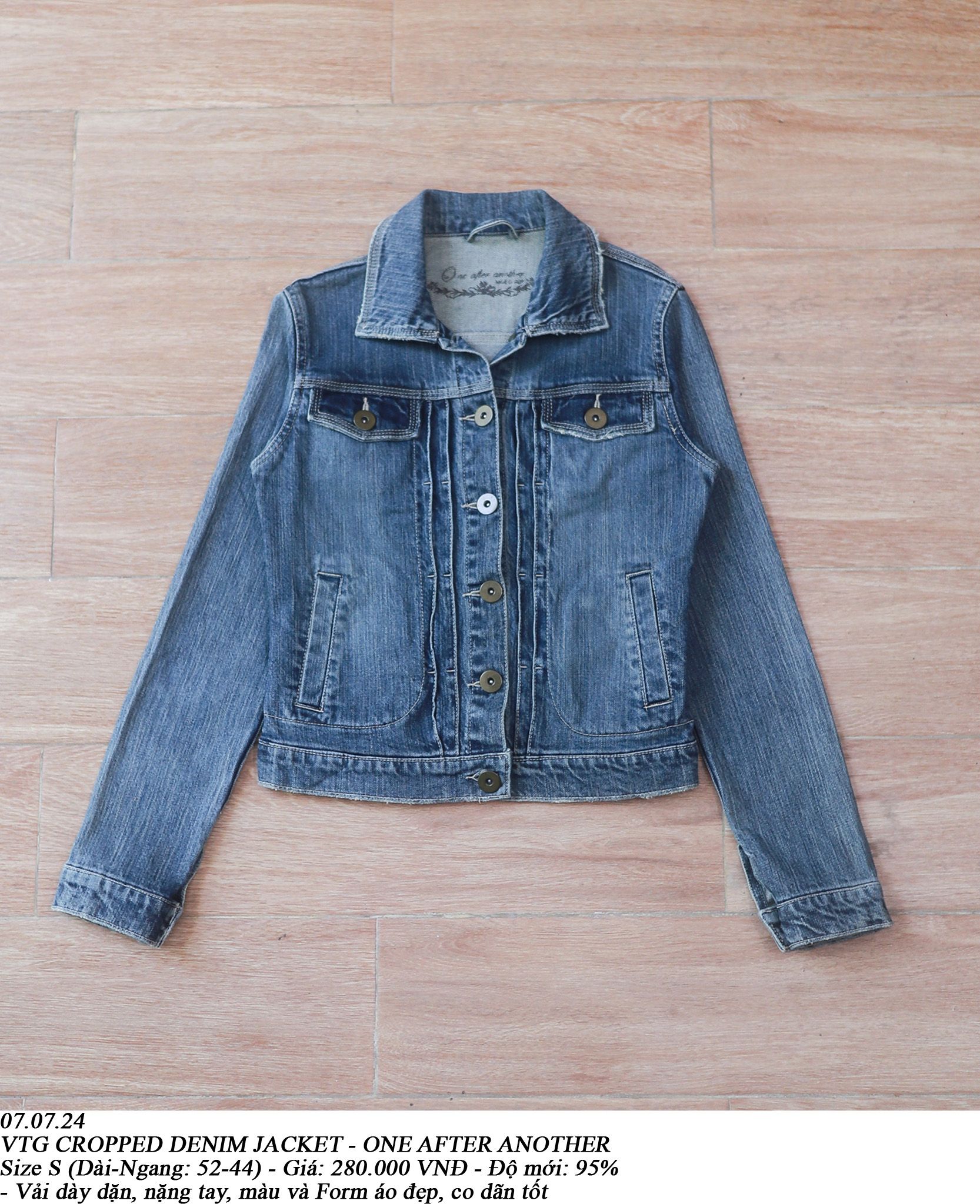 07.07.24 - VTG CROPPED DENIM JACKET - ONE AFTER ANOTHER