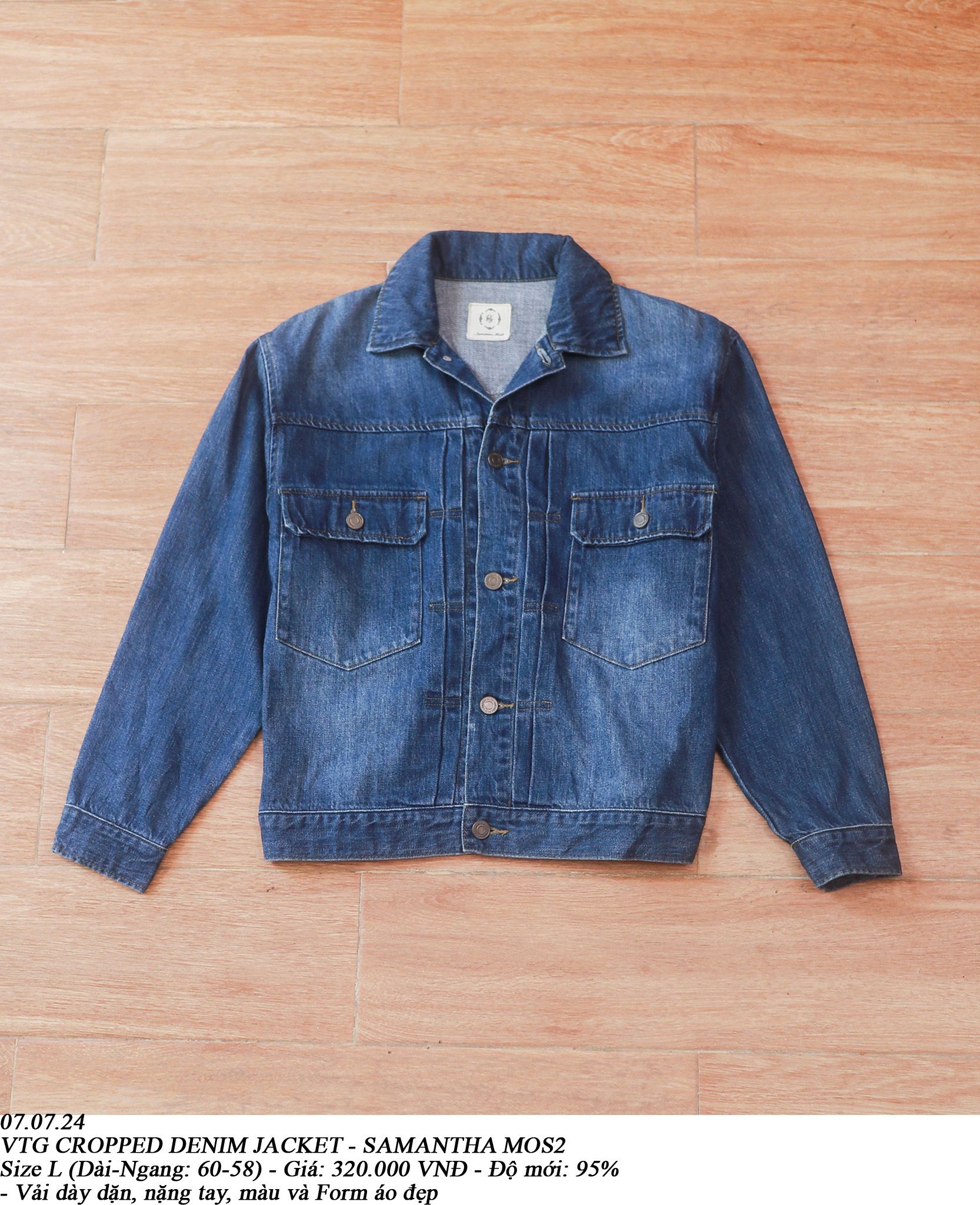 07.07.24 - VTG CROPPED DENIM JACKET - SAMANTHA MOS2