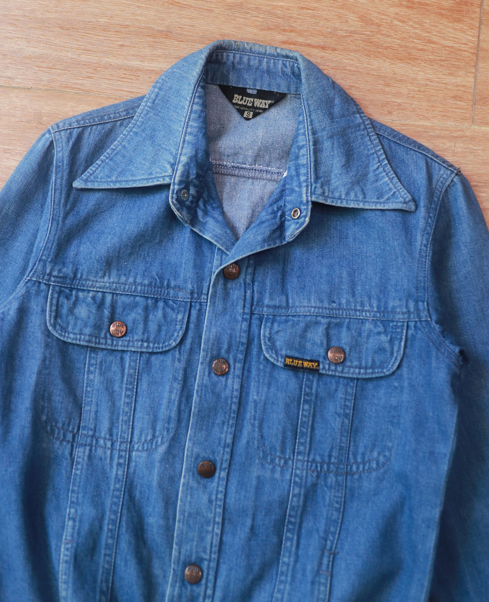 07.07.24 - VTG DENIM SHIRT JACKET - BLUE WAY 90s