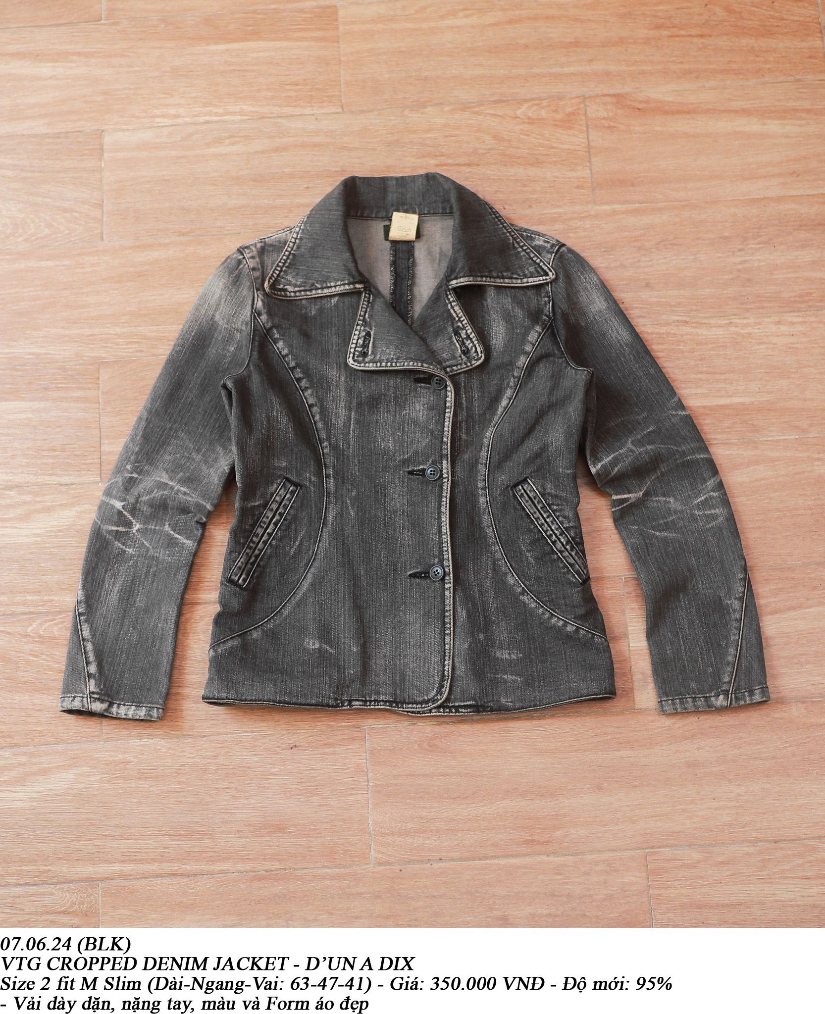 07.06.24 - VTG CROPPED DENIM JACKET - D'UN A DIX
