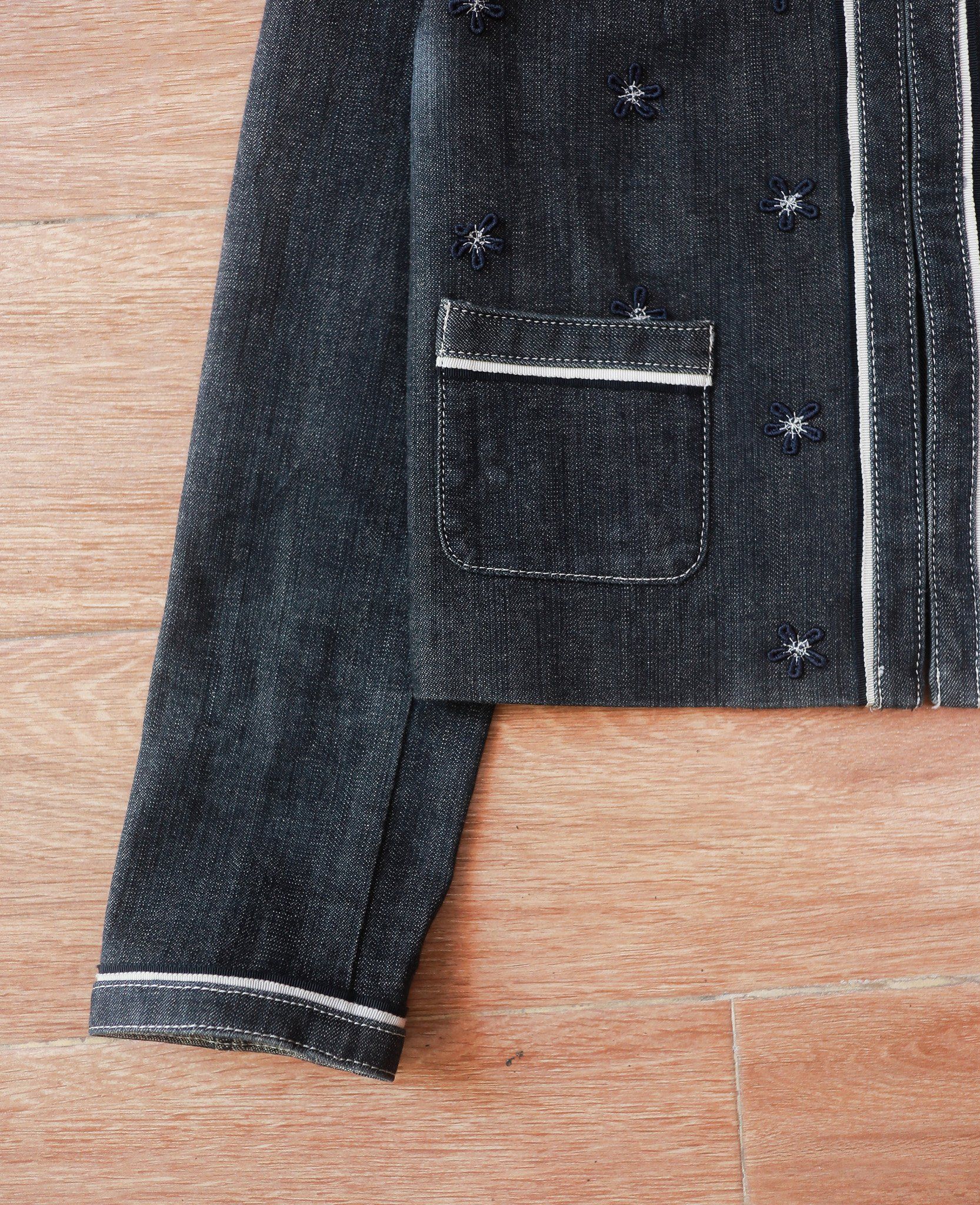 07.06.24 - VTG CROPPED DENIM JACKET - HARRODS