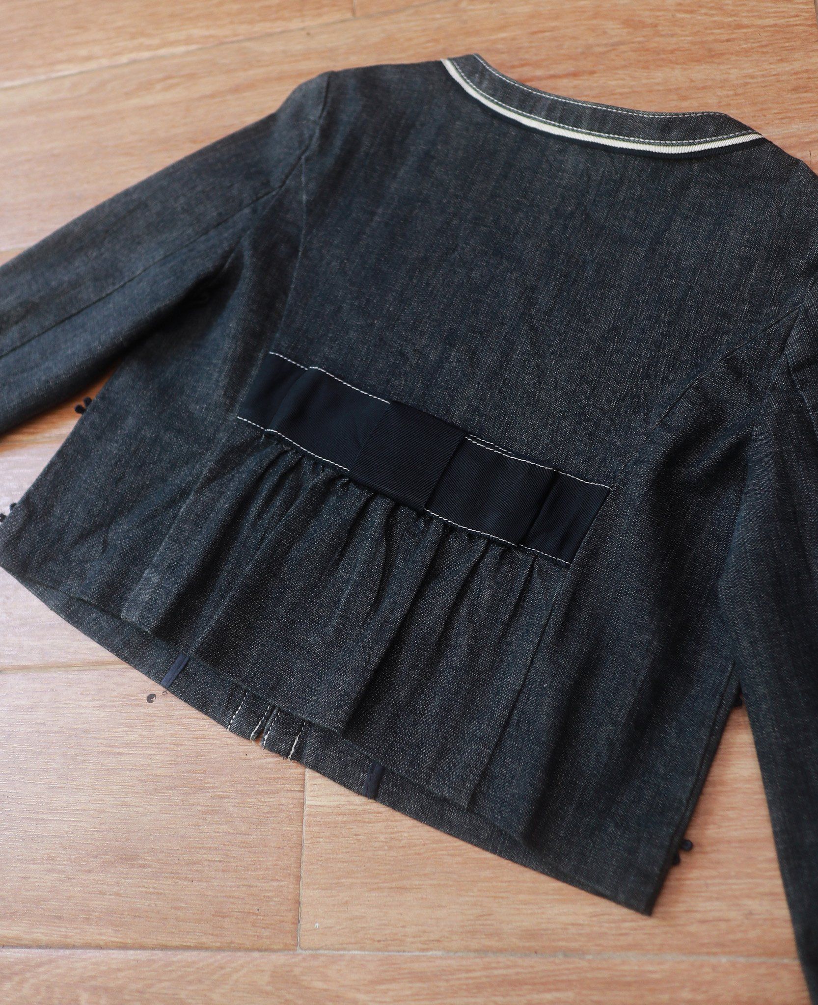 07.06.24 - VTG CROPPED DENIM JACKET - HARRODS