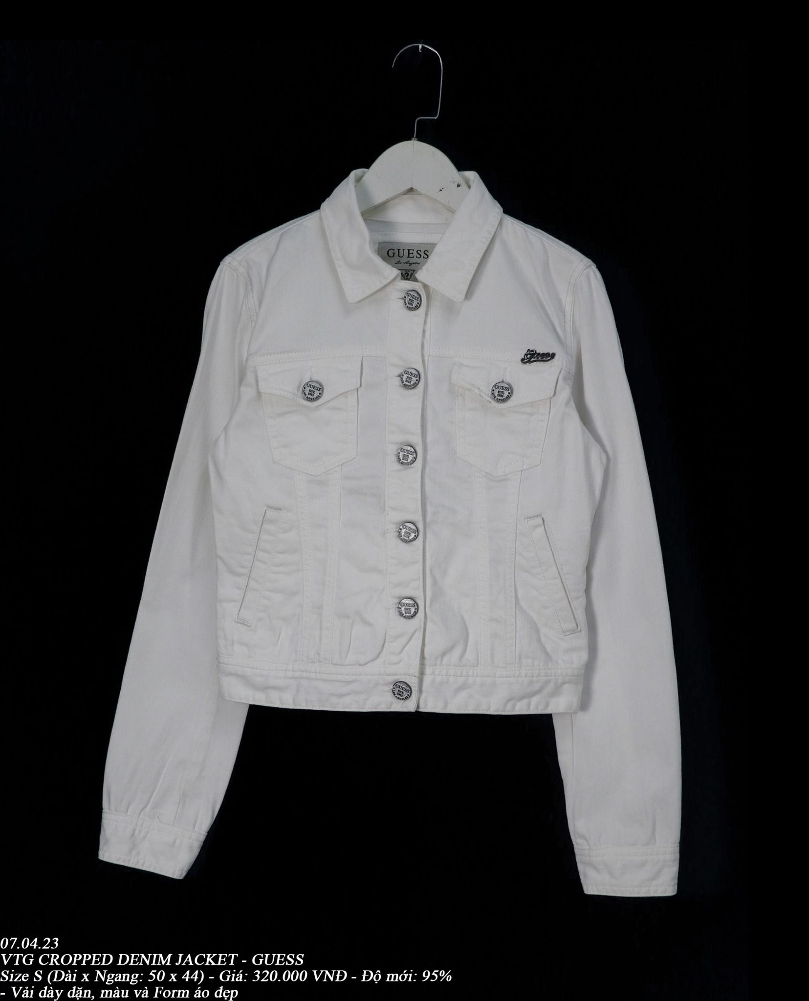 07.04.23 - VTG CROPPED DENIM JACKET - GUESS