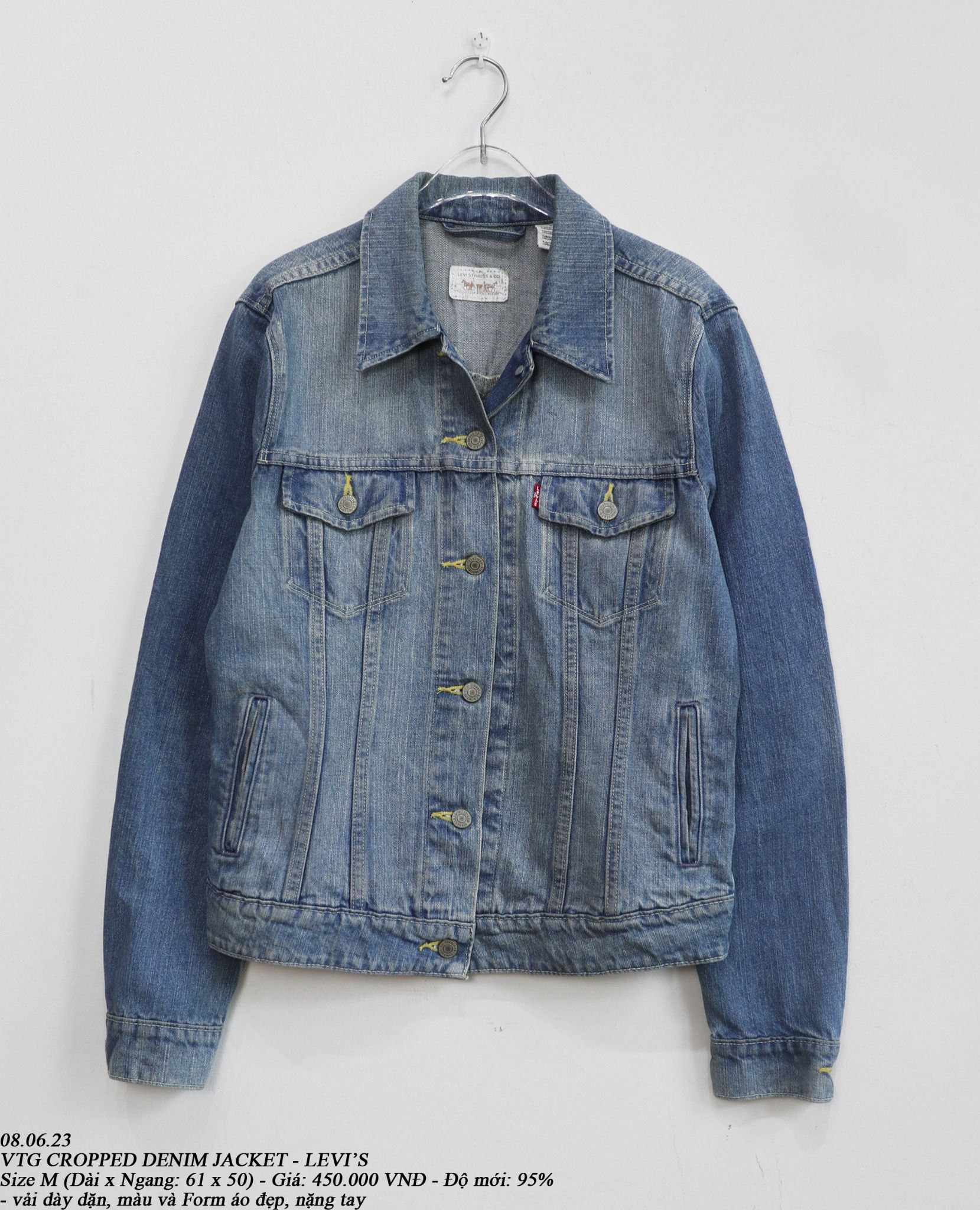 08.06.23 - VTG CROPPED DENIM JACKET - LEVI'S