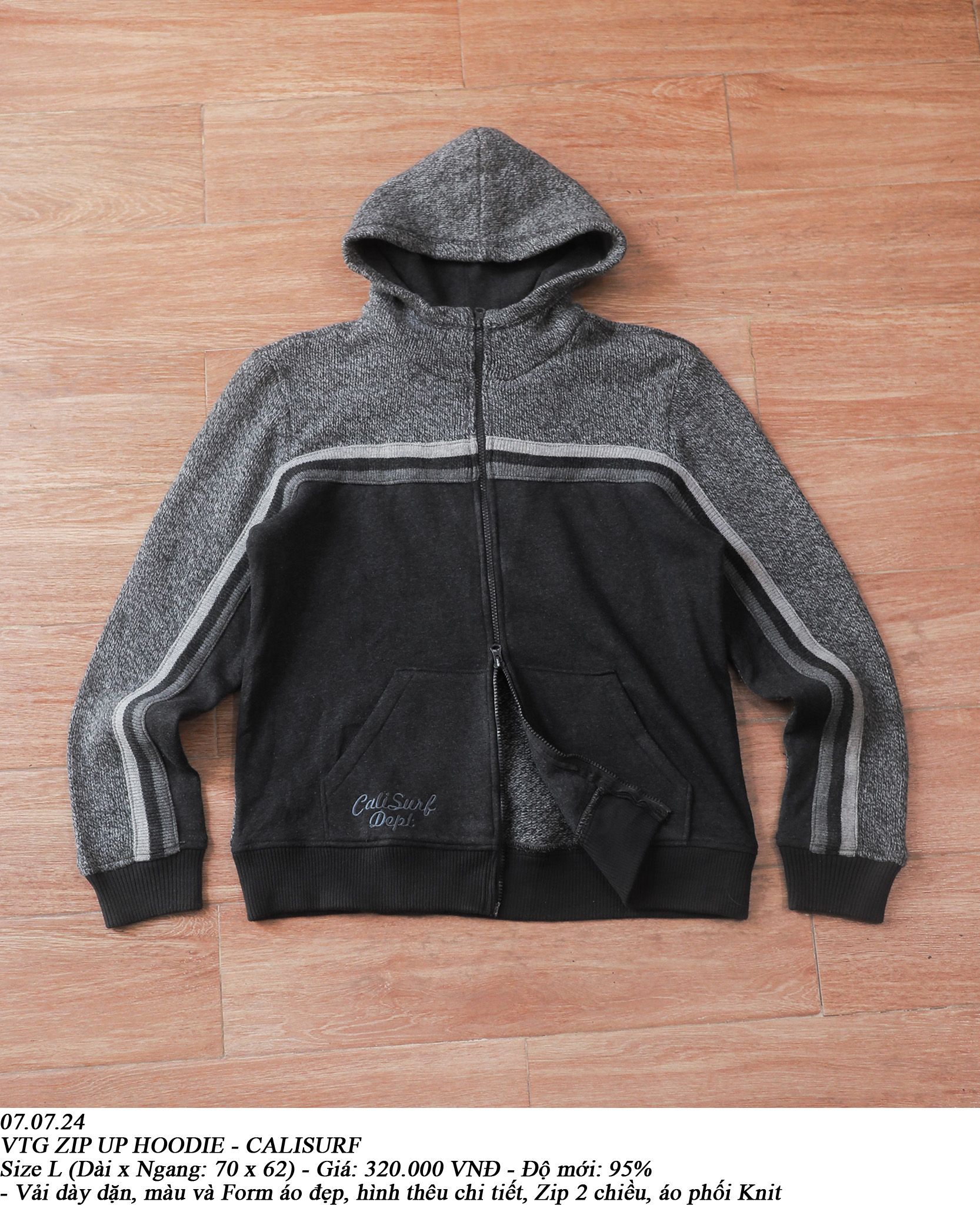 07.07.24 - VTG ZIP UP HOODIE - CALISURF