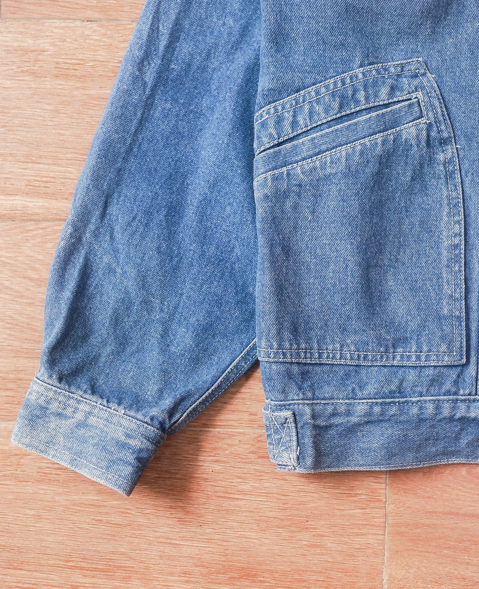 07.10.24 - VTG CROPPED BOXY DENIM JACKET - NORTH BOUND EXPRESS 90s