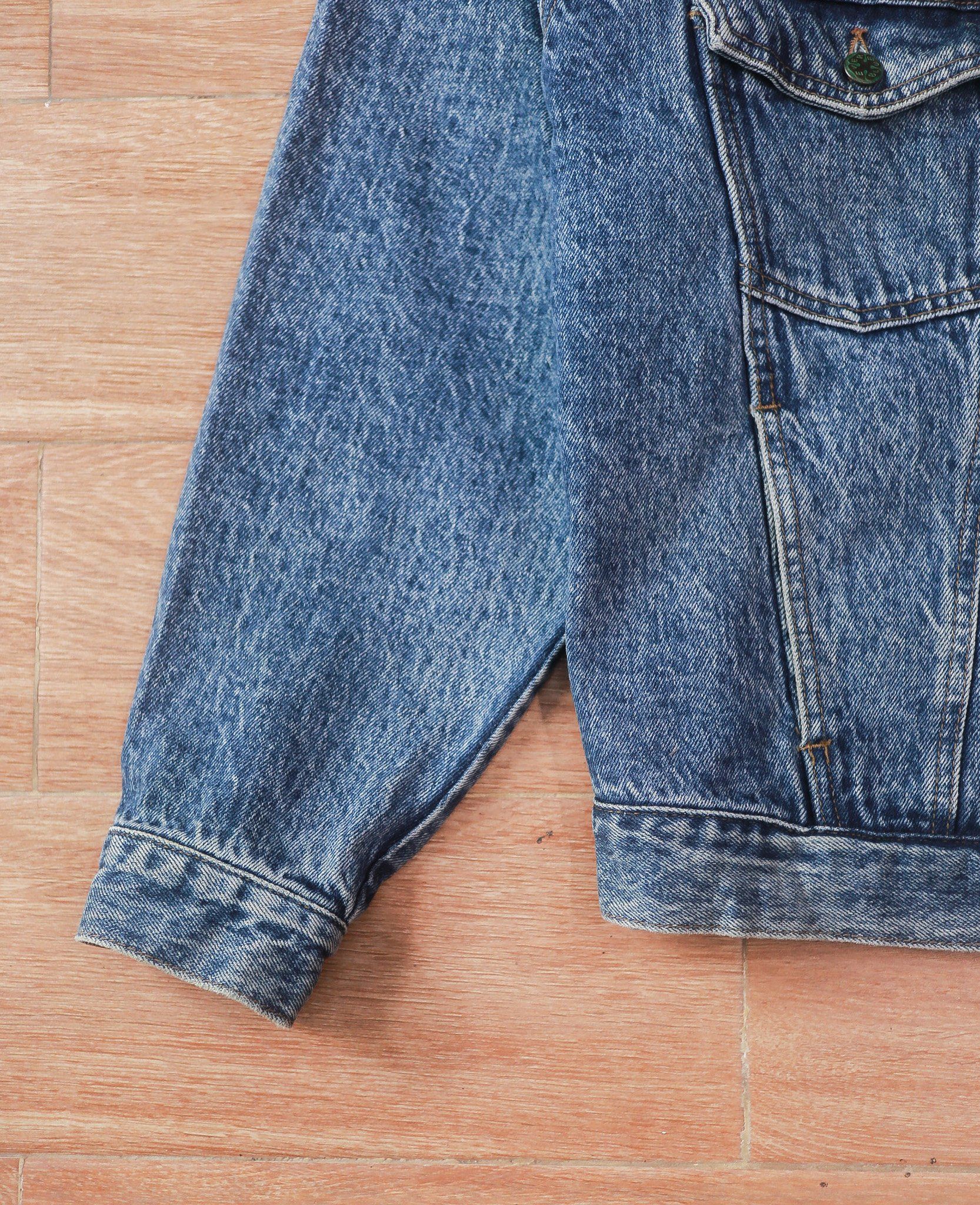 07.10.24 - VTG CROPPED BOXY DENIM JACKET - EVERBLUE 90s