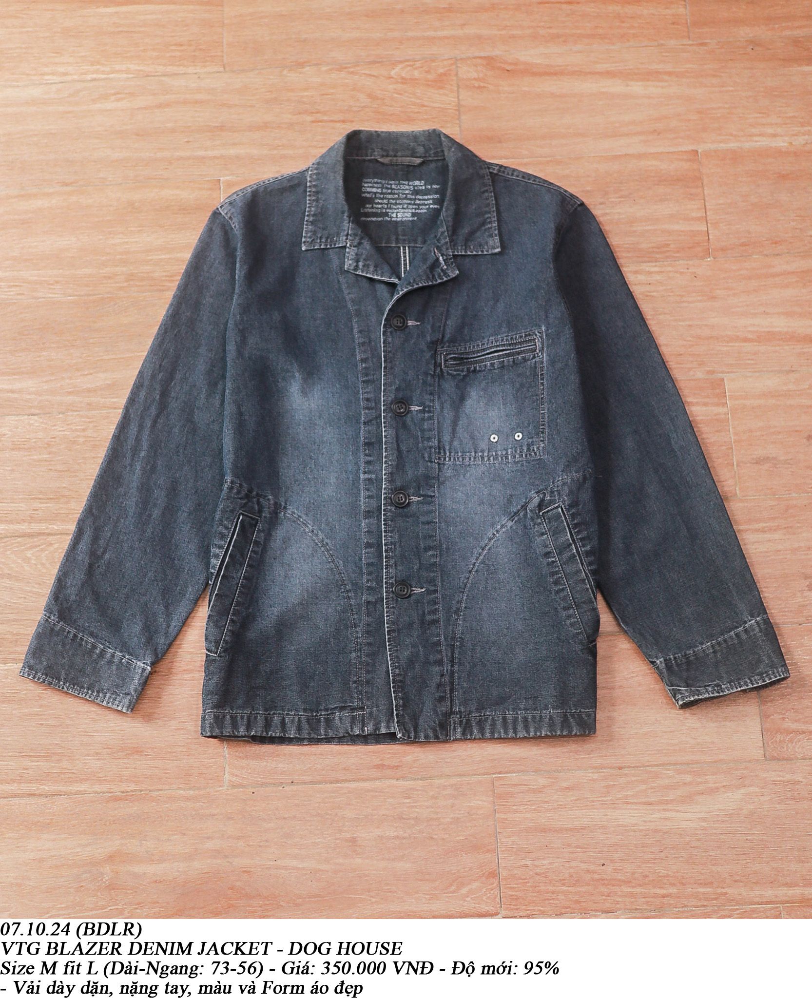 07.10.24 - VTG BLAZER DENIM JACKET - DOG HOUSE