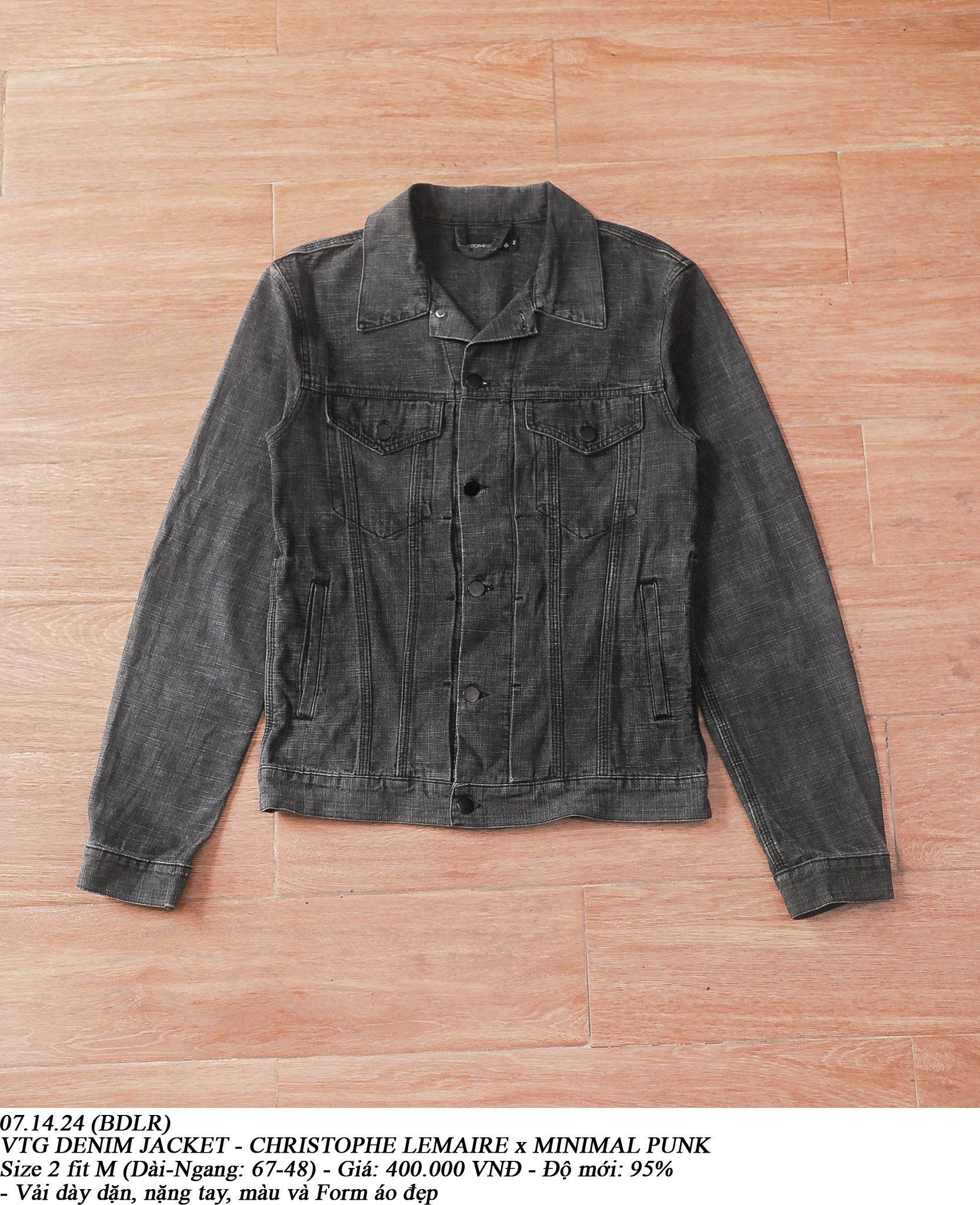 07.14.24 - VTG DENIM JACKET - CHRISTOPHE LEMAIRE X MINIMAL PUNK
