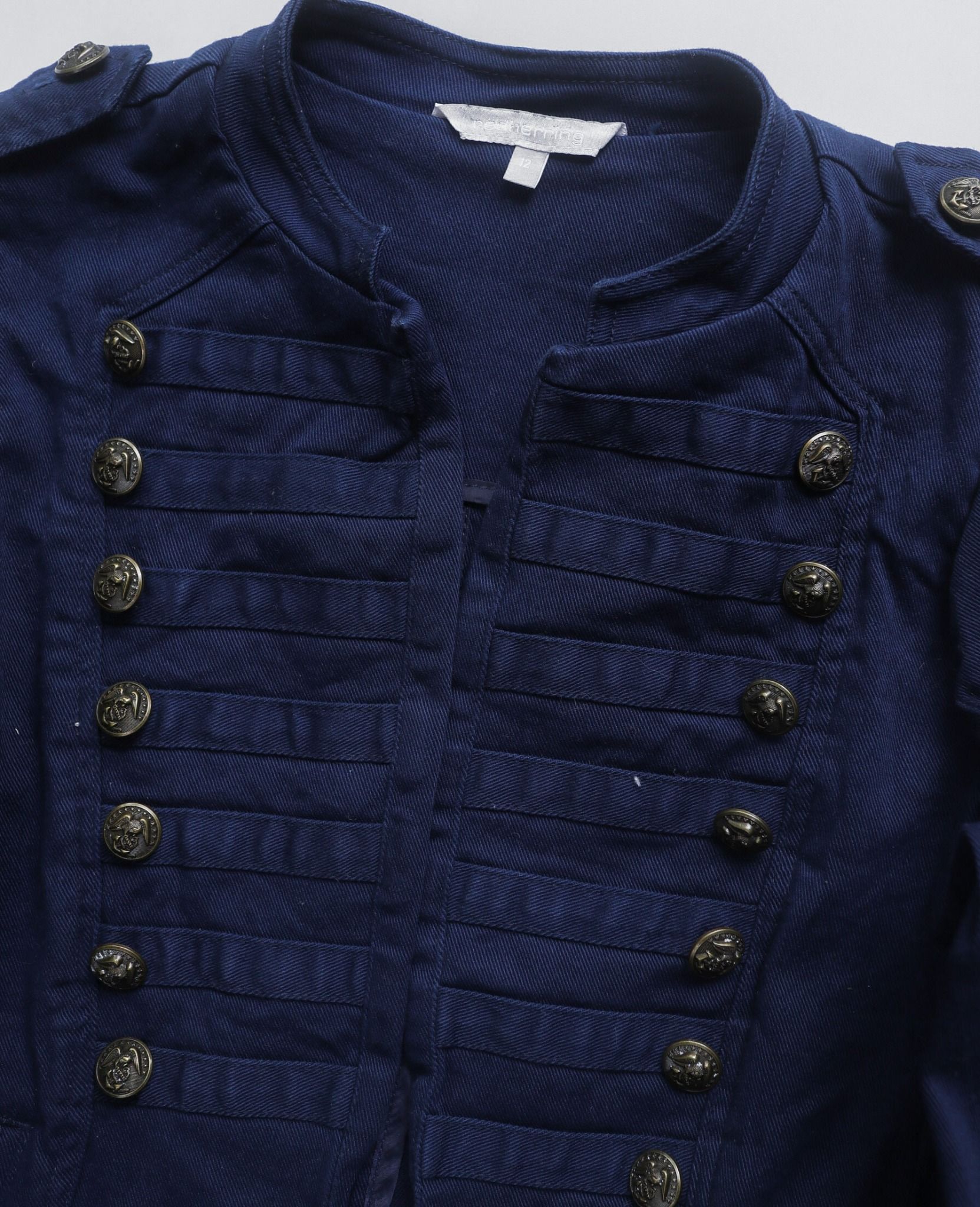 01.12.24 - VTG CROPPED NAPOLEON DENIM JACKET - REDHERRING