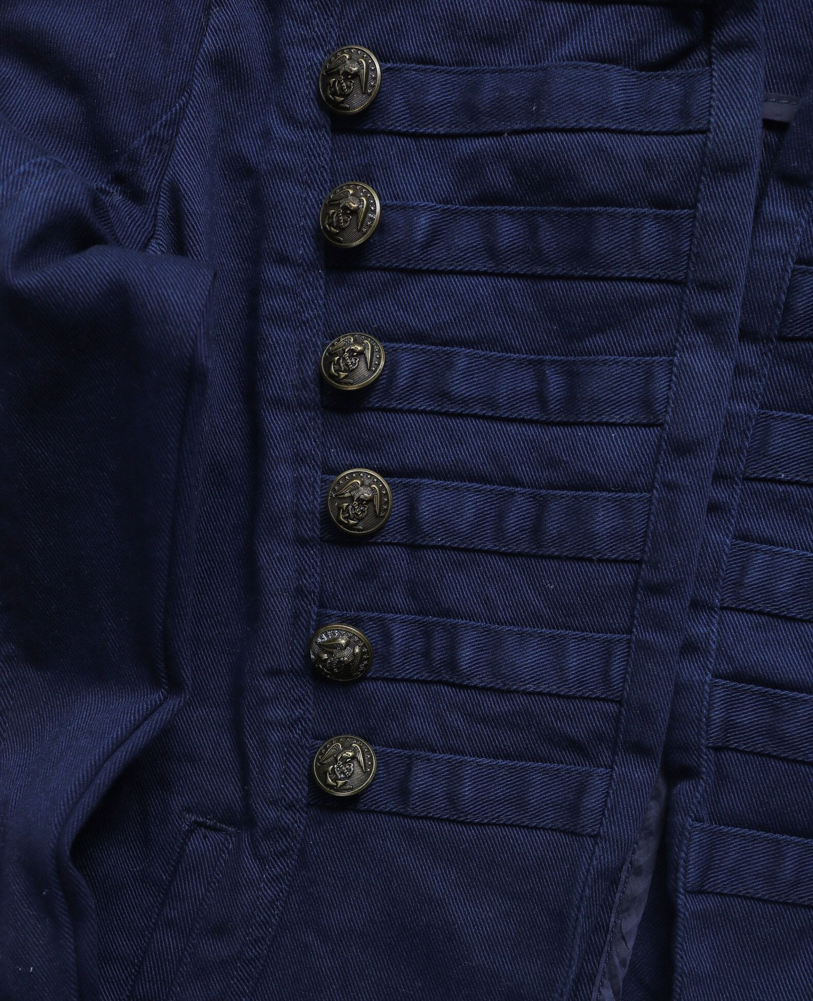 01.12.24 - VTG CROPPED NAPOLEON DENIM JACKET - REDHERRING