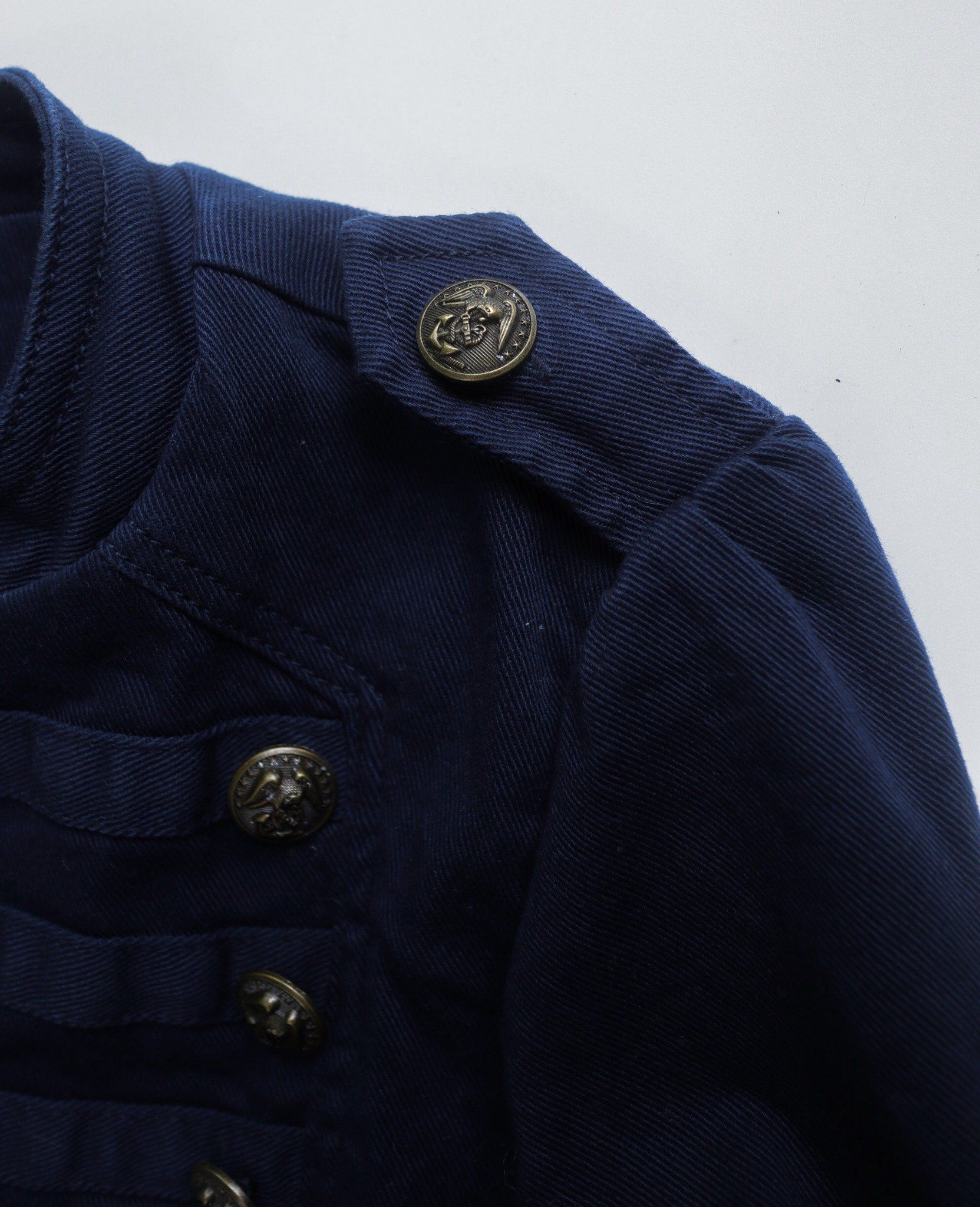 01.12.24 - VTG CROPPED NAPOLEON DENIM JACKET - REDHERRING