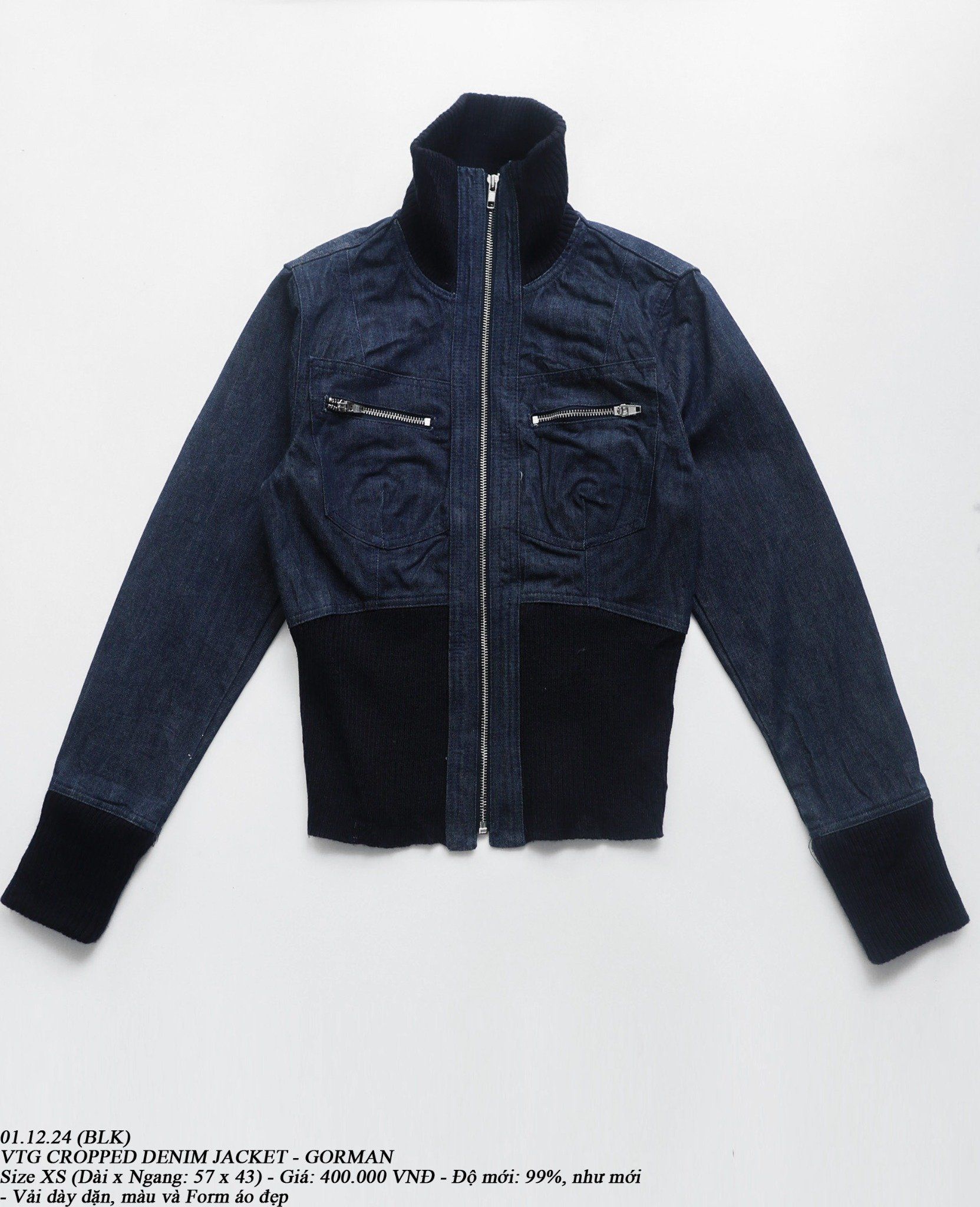 01.12.24 - VTG CROPPED DENIM JACKET - GORMAN
