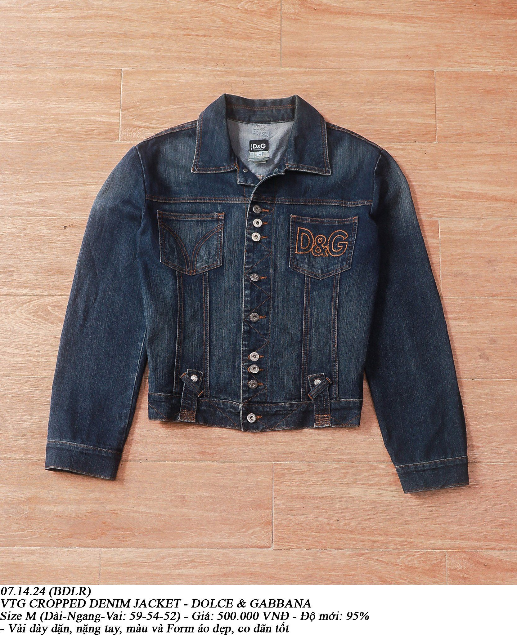 07.14.24 - VTG CROPPED DENIM JACKET - DOLCE & GABBANA