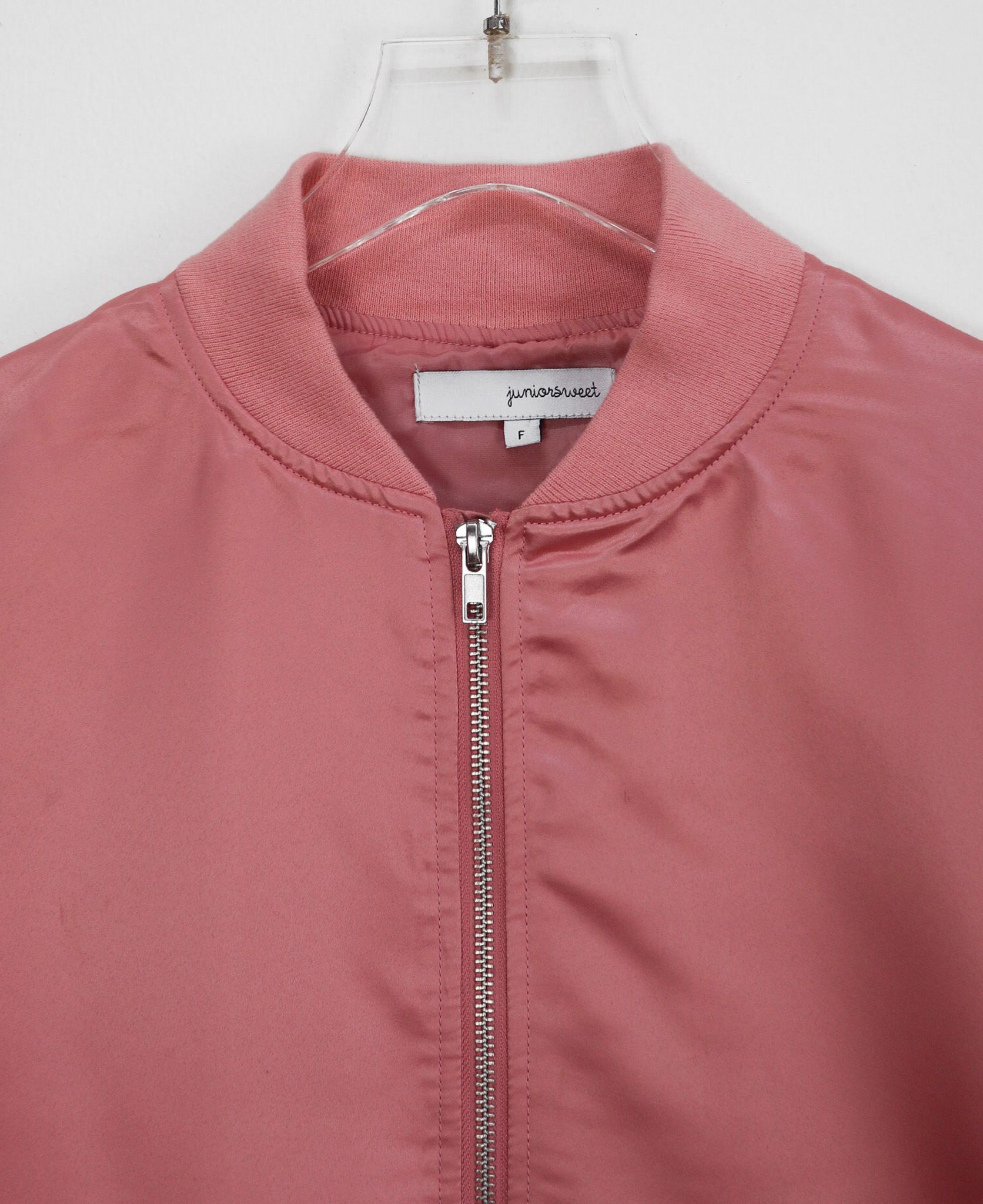 12.24.23 - VTG CROPPED SATIN BOMBER JACKET - JUNIORSWEET