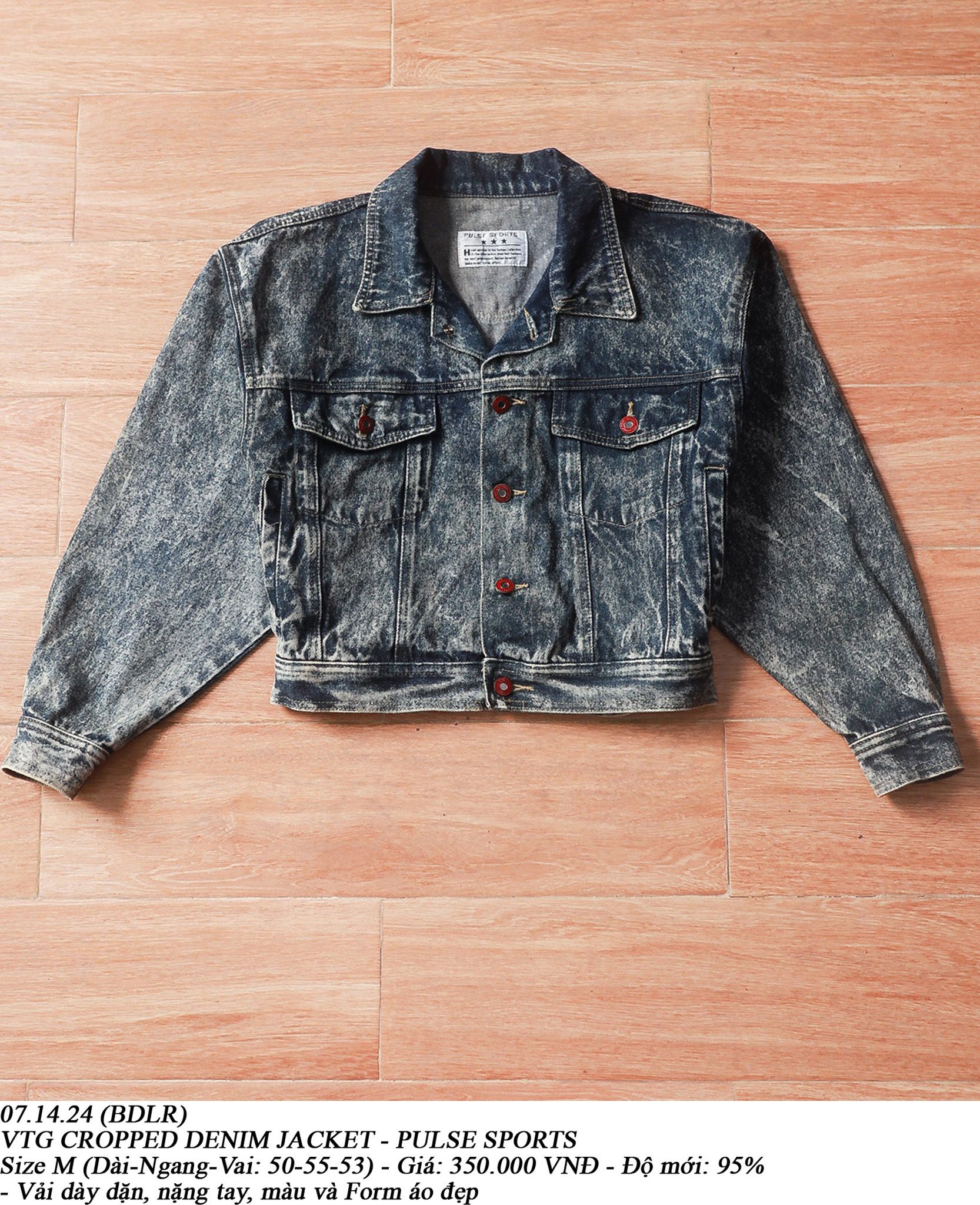 07.14.24 - VTG CROPPED DENIM JACKET - PULSE SPORTS