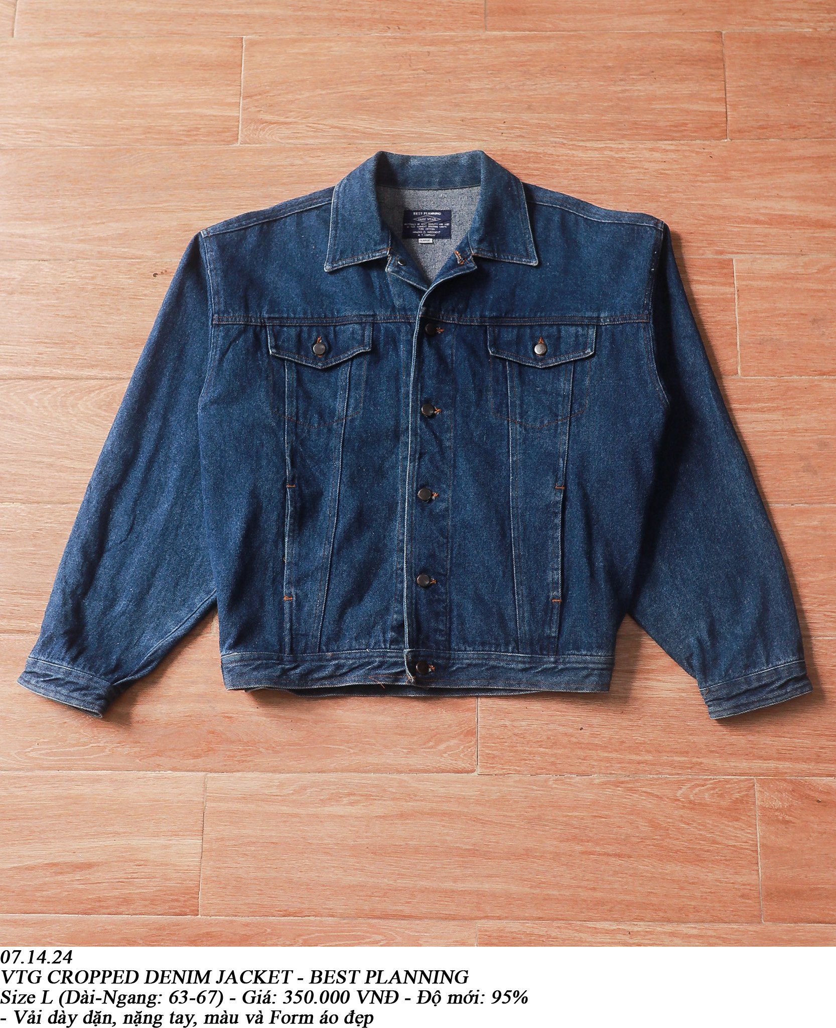 07.14.24 - VTG CROPPED DENIM JACKET - BEST PLANNING