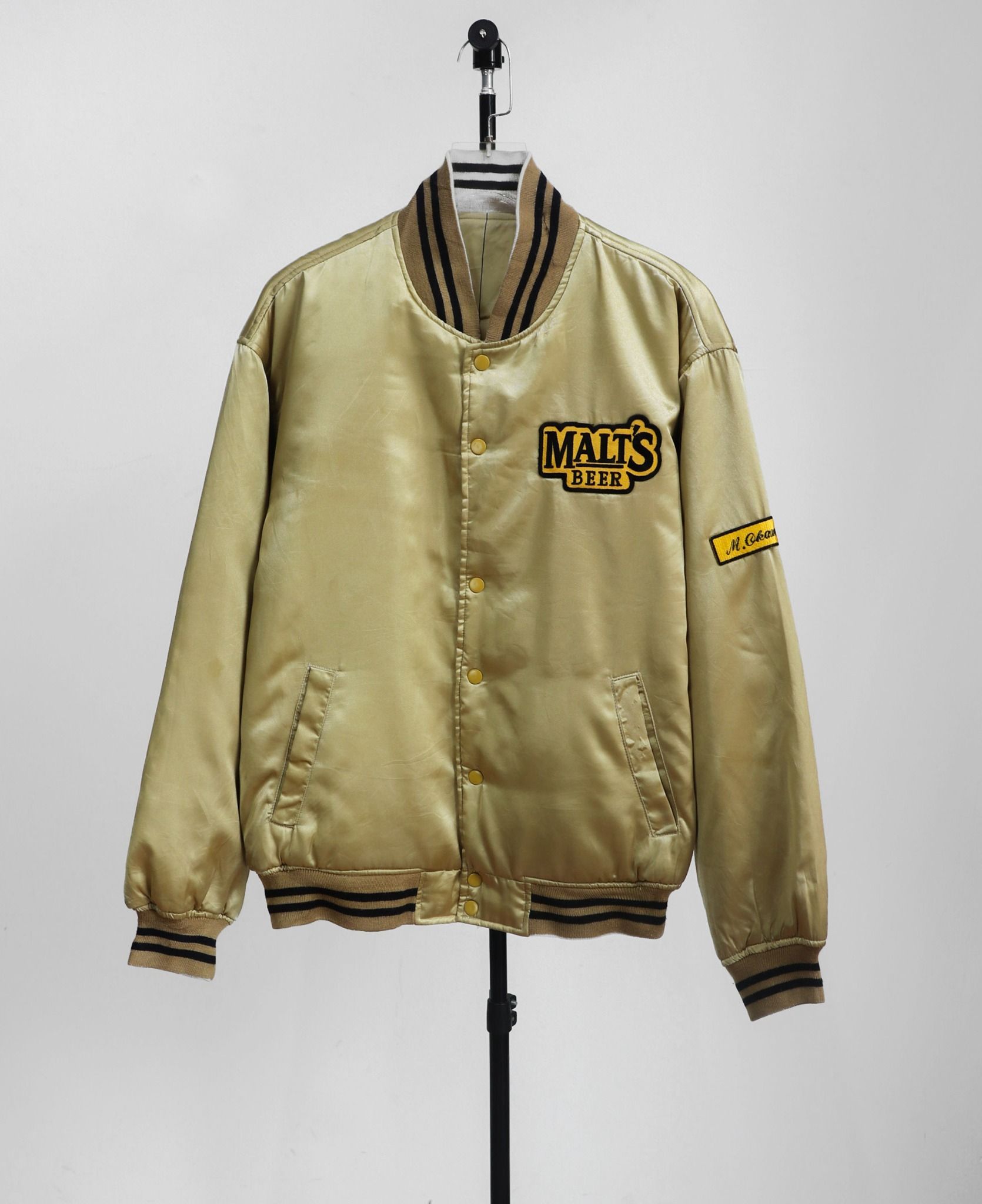 12.20.23 - VTG REVERSIBLE BASEBALL JACKET - MALT'S BEER
