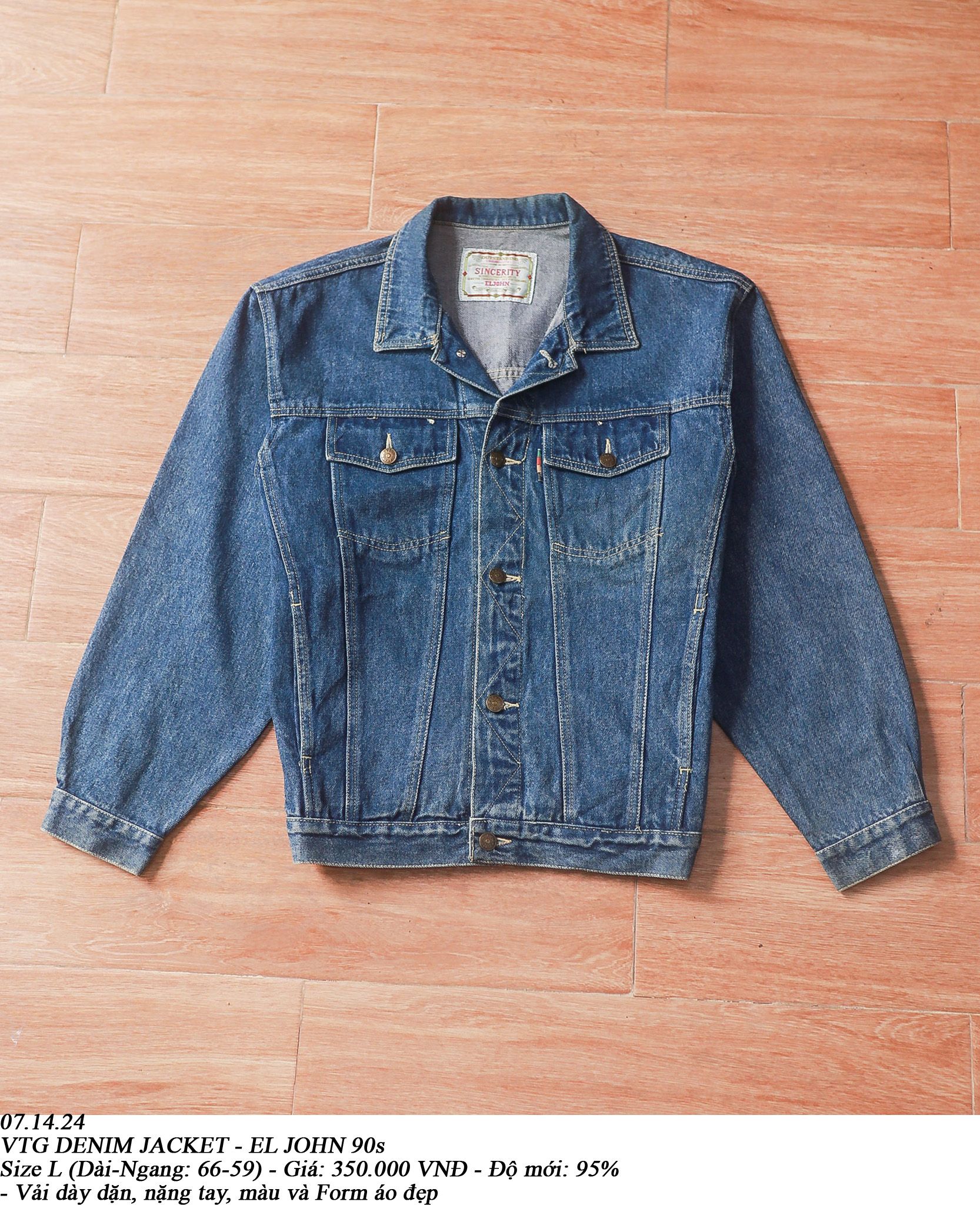 07.14.24 - VTG DENIM JACKET - EL JOHN 90s