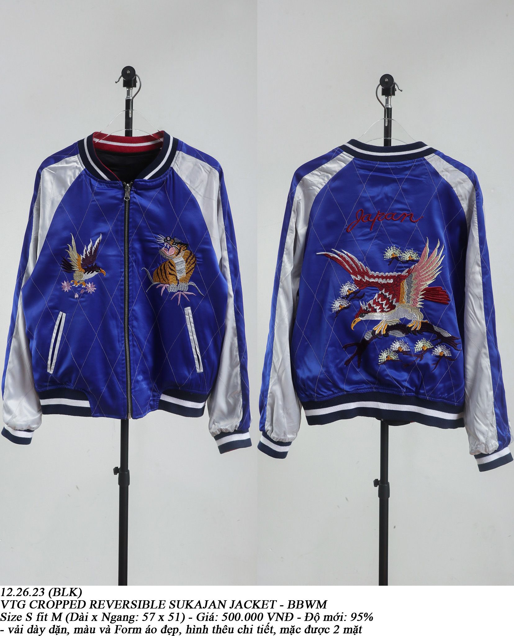 12.26.23 - VTG CROPPED REVERSIBLE SUKAJAN JACKET - BBWM