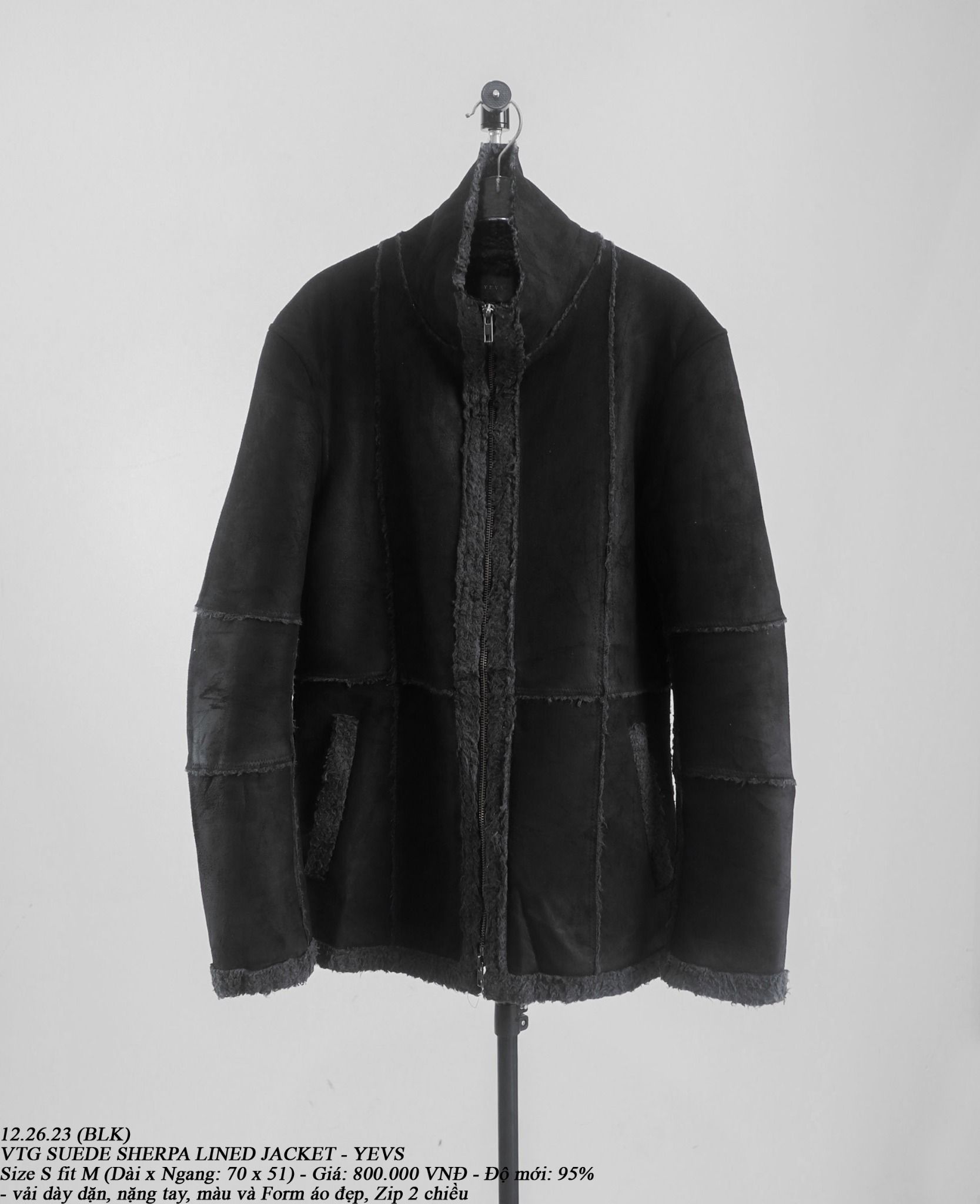 12.26.23 - VTG SUEDE SHERPA LINED JACKET - YEVS