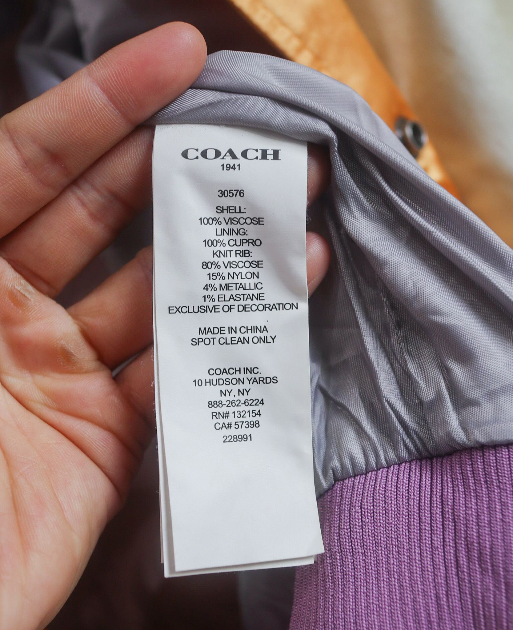 12.26.23 - VTG CROPPED SATIN SUKAJAN JACKET - COACH