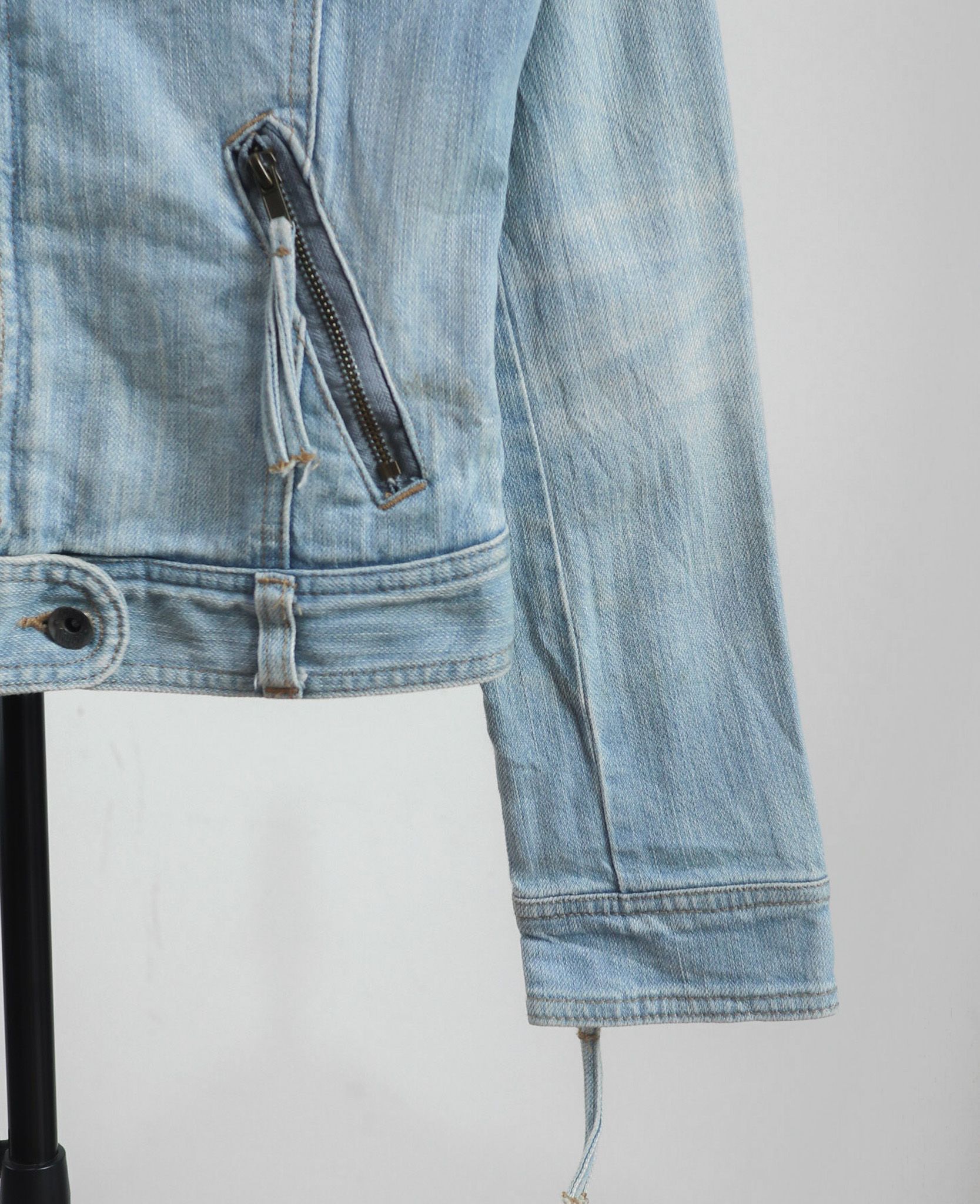 12.26.23 - VTG CROPPED DENIM RACING JACKET - & by P&D