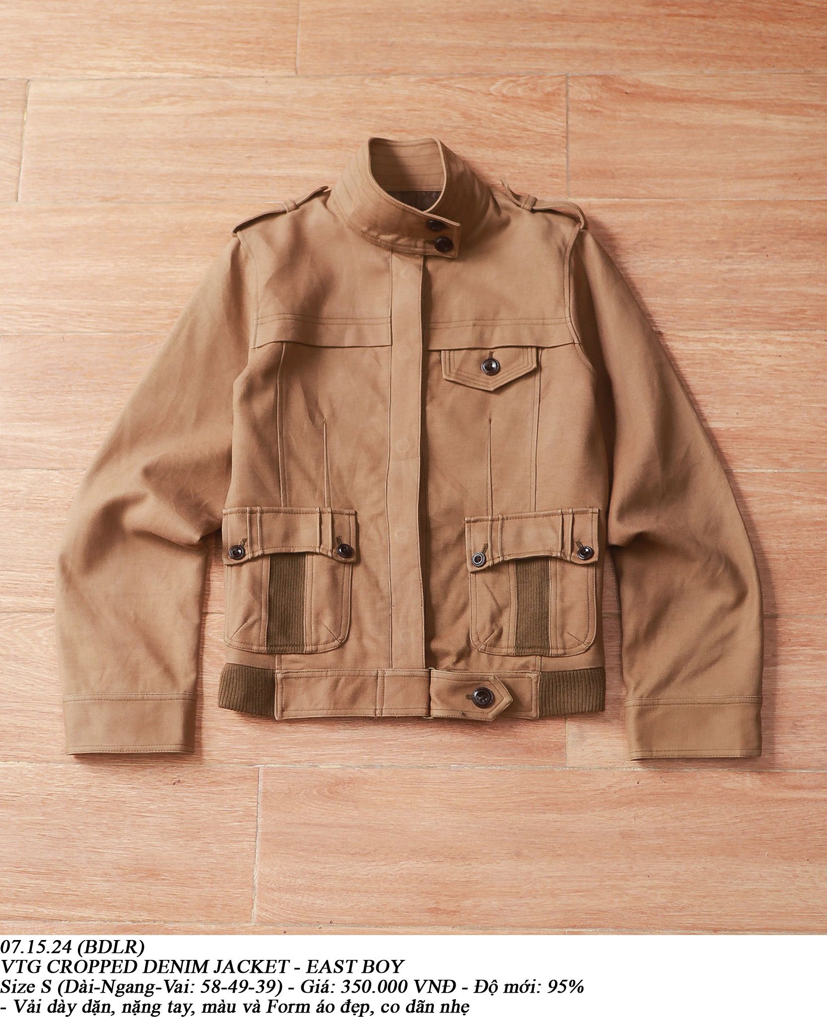 07.15.24 - VTG BLOUSON DENIM JACKET - EAST BOY
