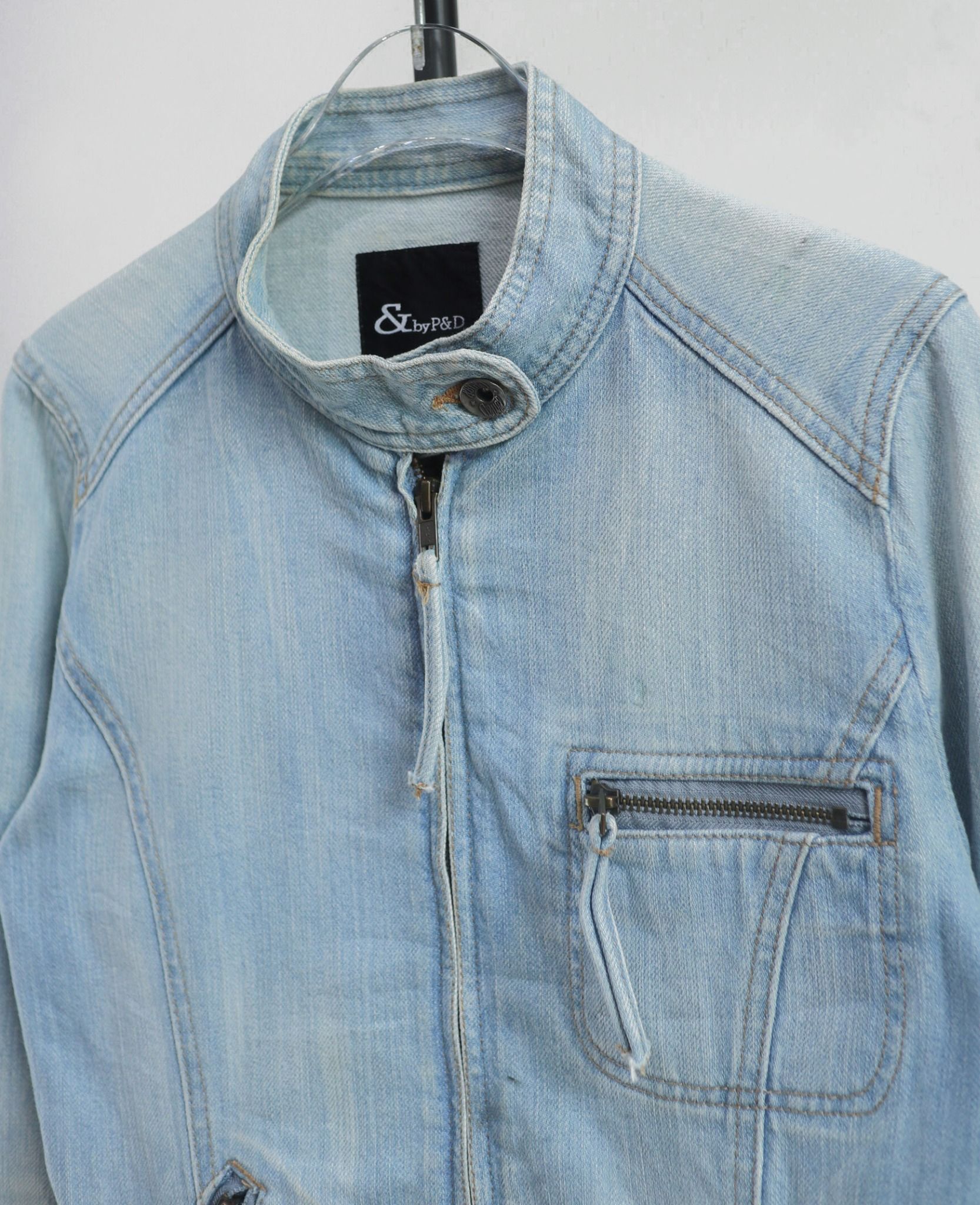 12.26.23 - VTG CROPPED DENIM RACING JACKET - & by P&D