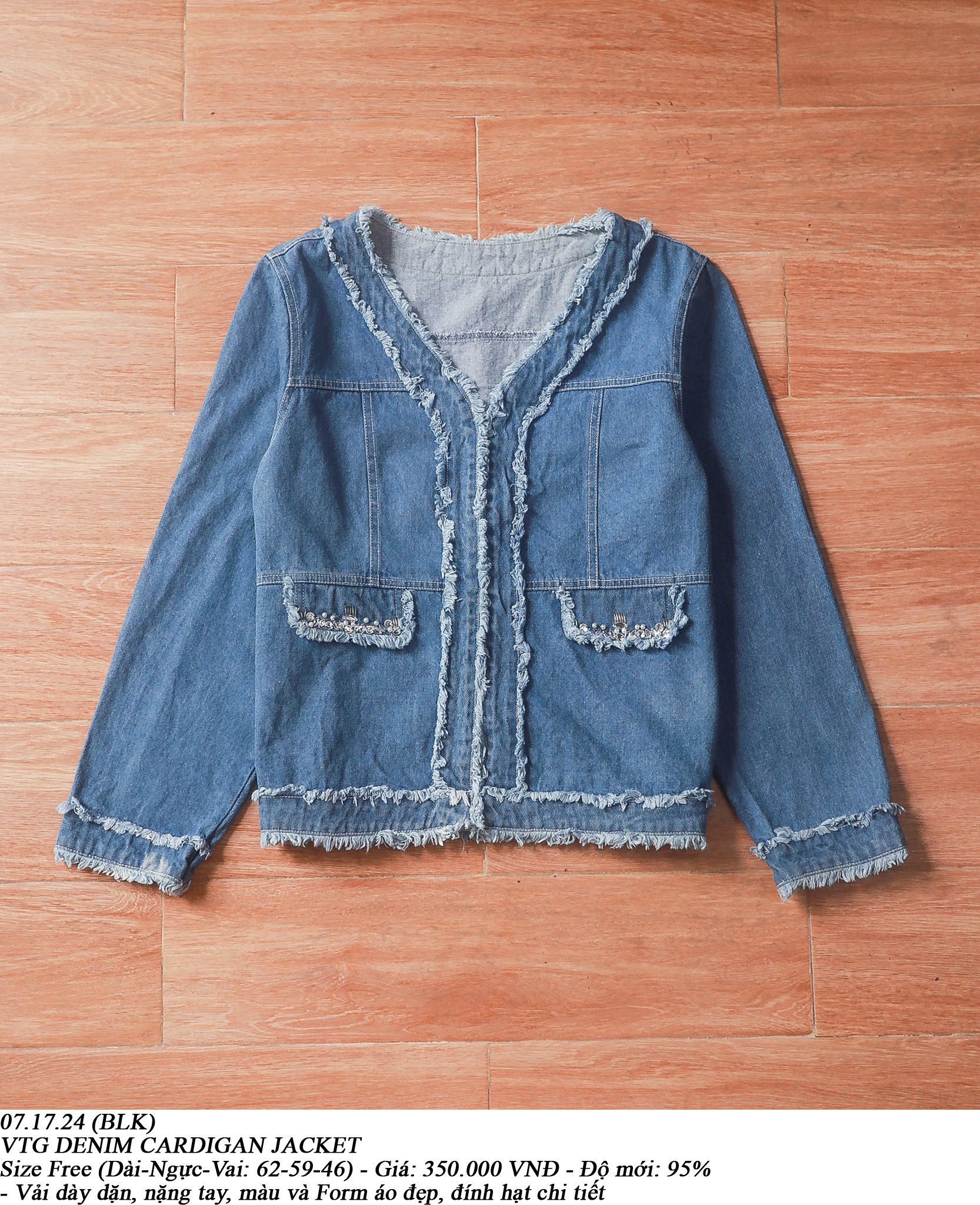 07.17.24 - VTG DENIM CARDIGAN JACKET
