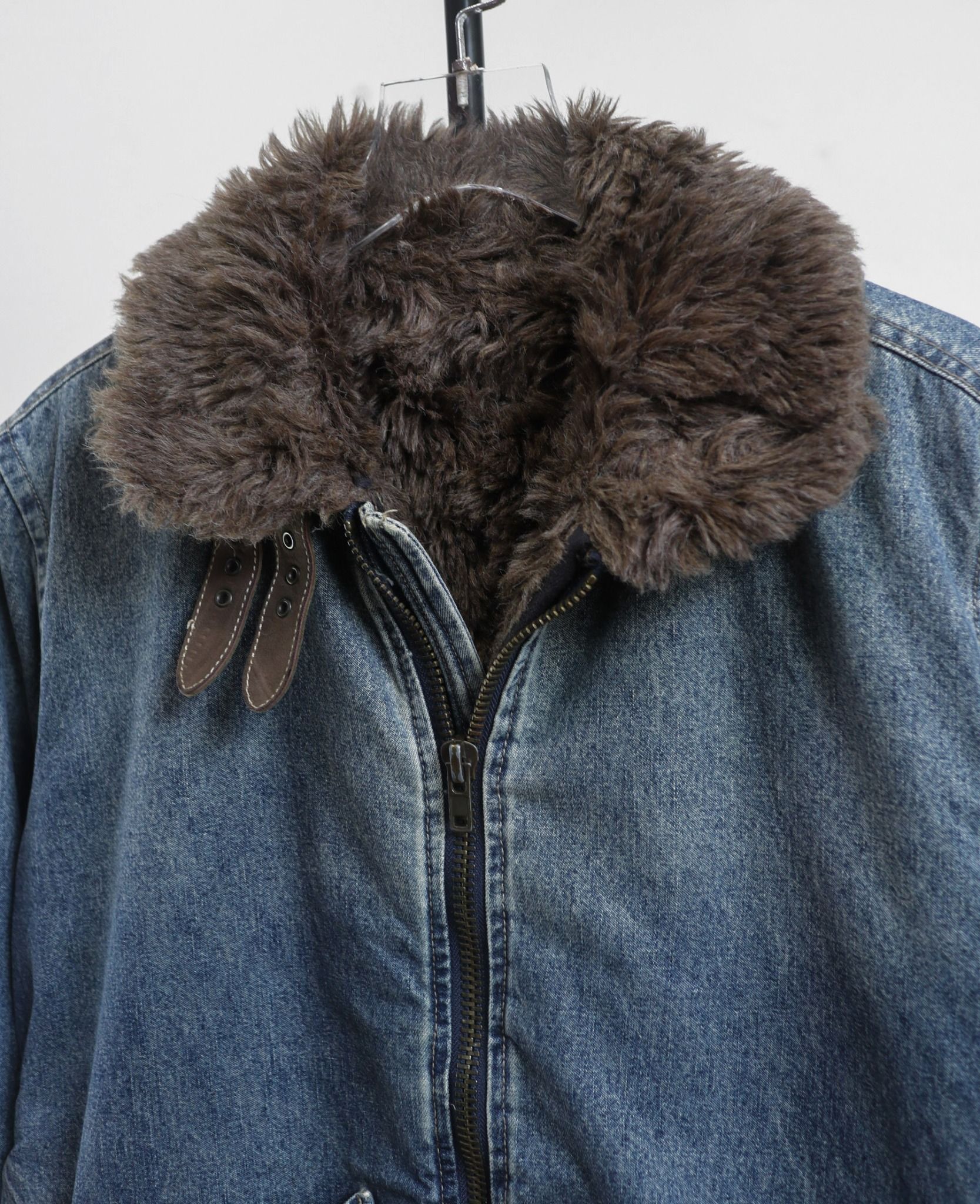 12.26.23 - VTG SHERPA LINED RACING DENIM JACKET - CCC
