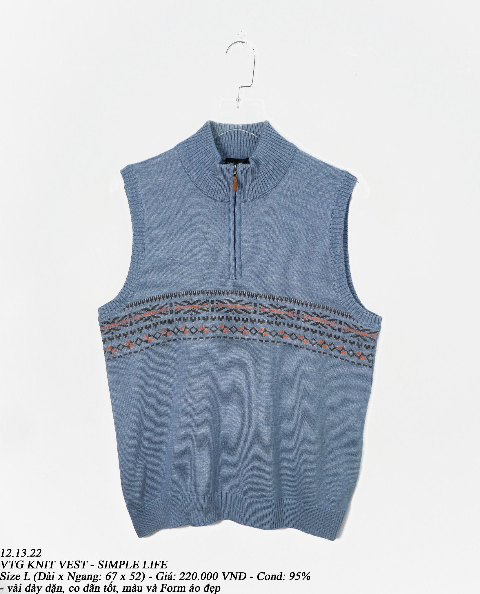 12.13.22 - VTG KNIT VEST - SIMPLE LIFE