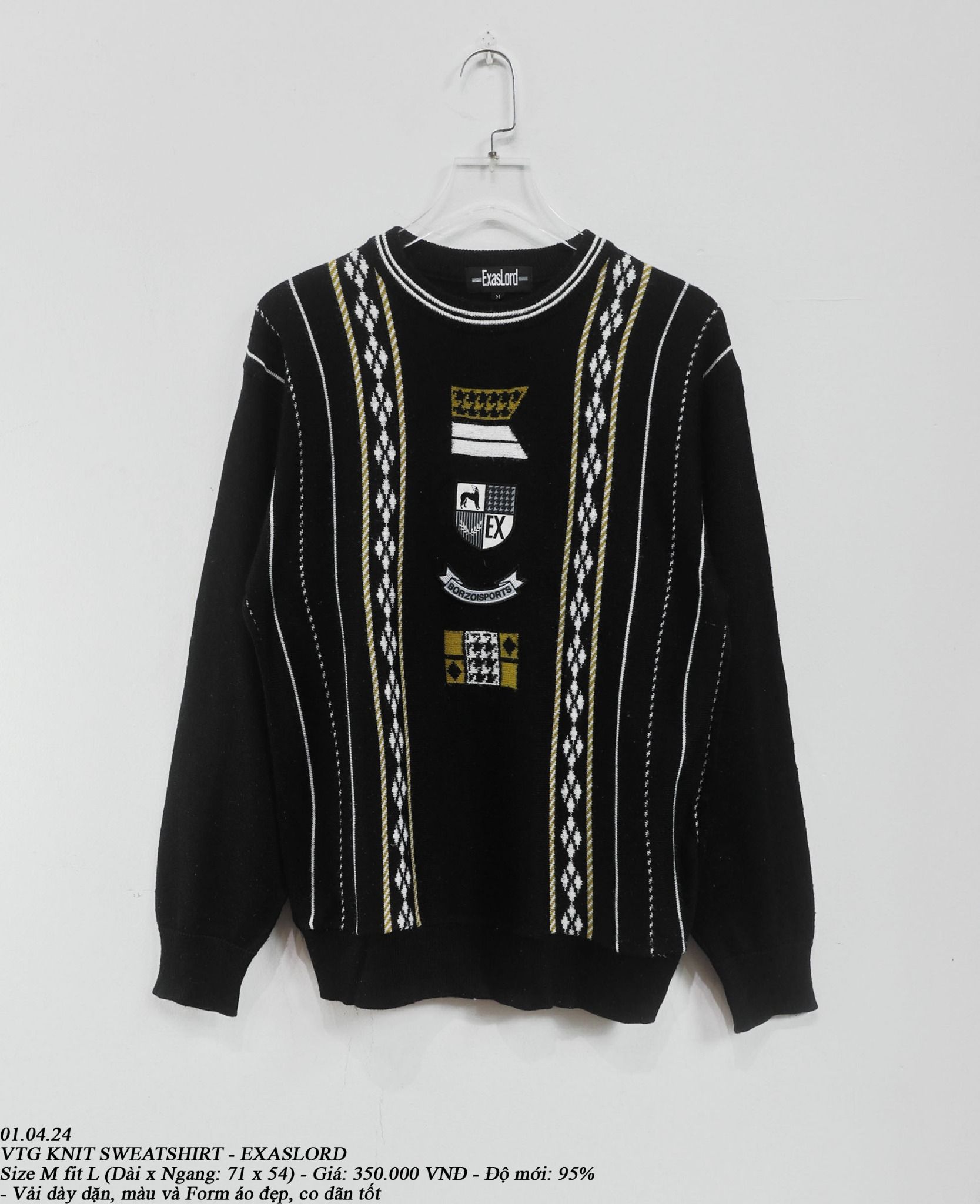 01.04.24 - VTG KNIT SWEATSHIRT - EXALORD