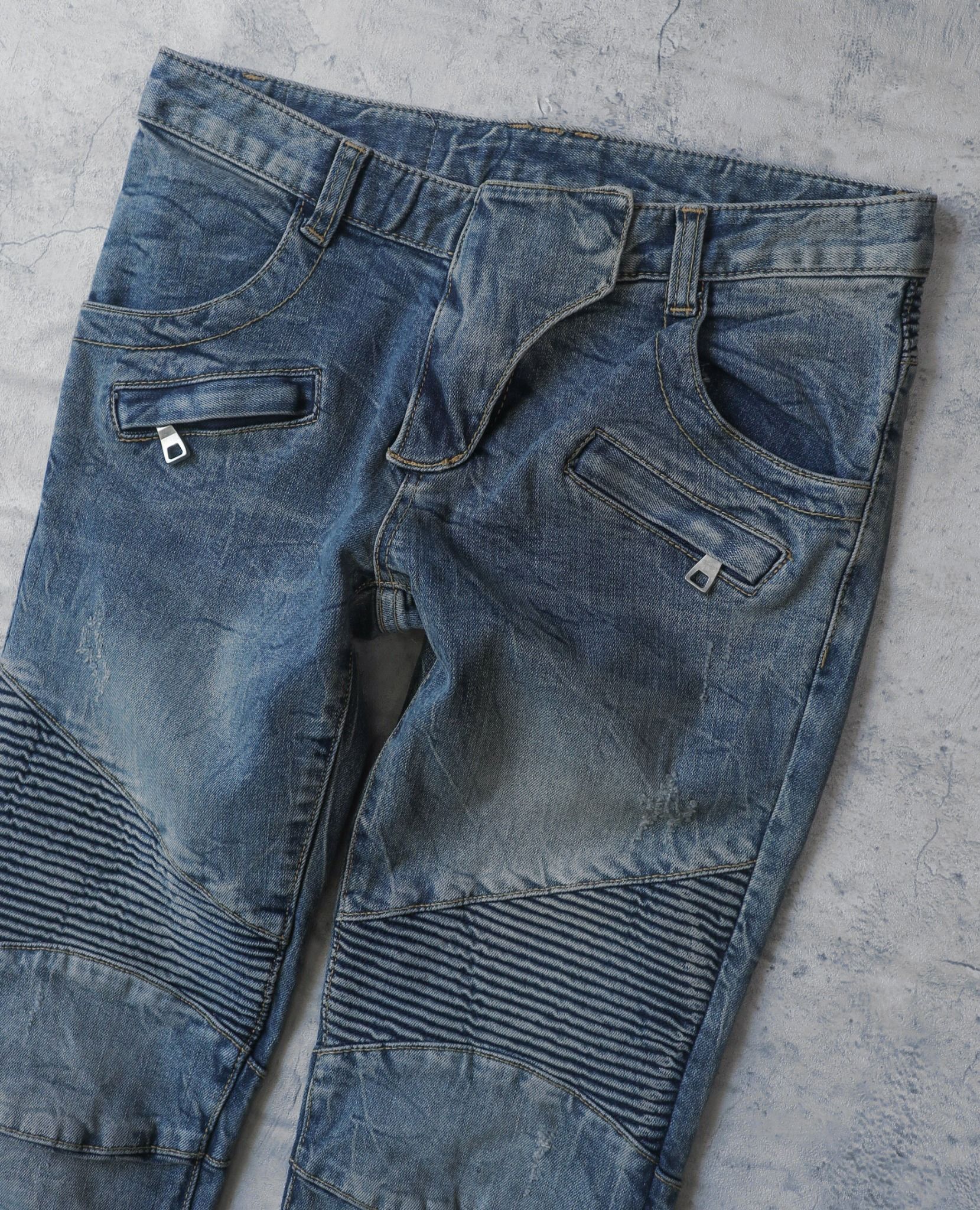 08.09.23 - VTG BIKER DENIM PANTS - BALMAIN PARIS