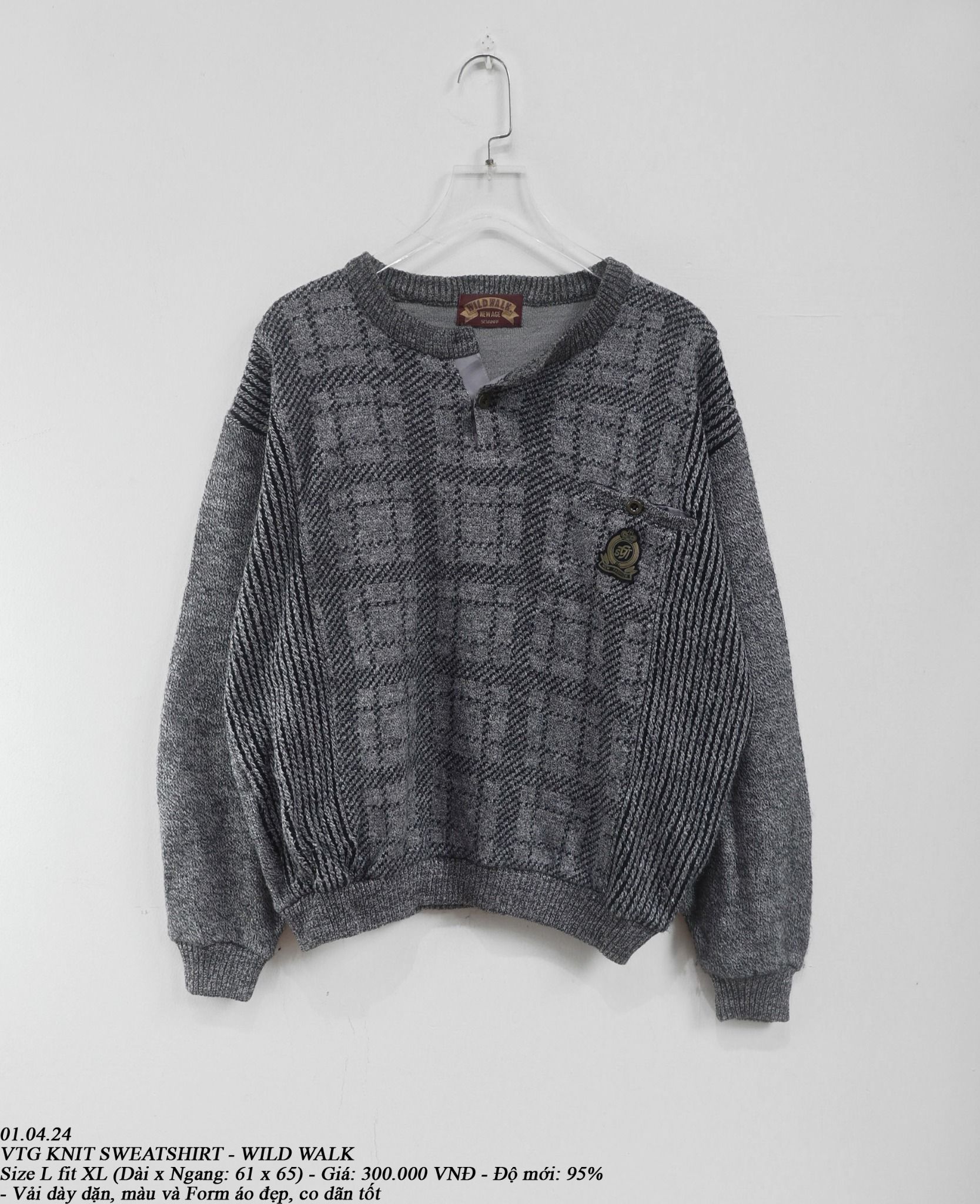 01.04.24 - VTG KNIT SWEATSHIRT - WILD WALK