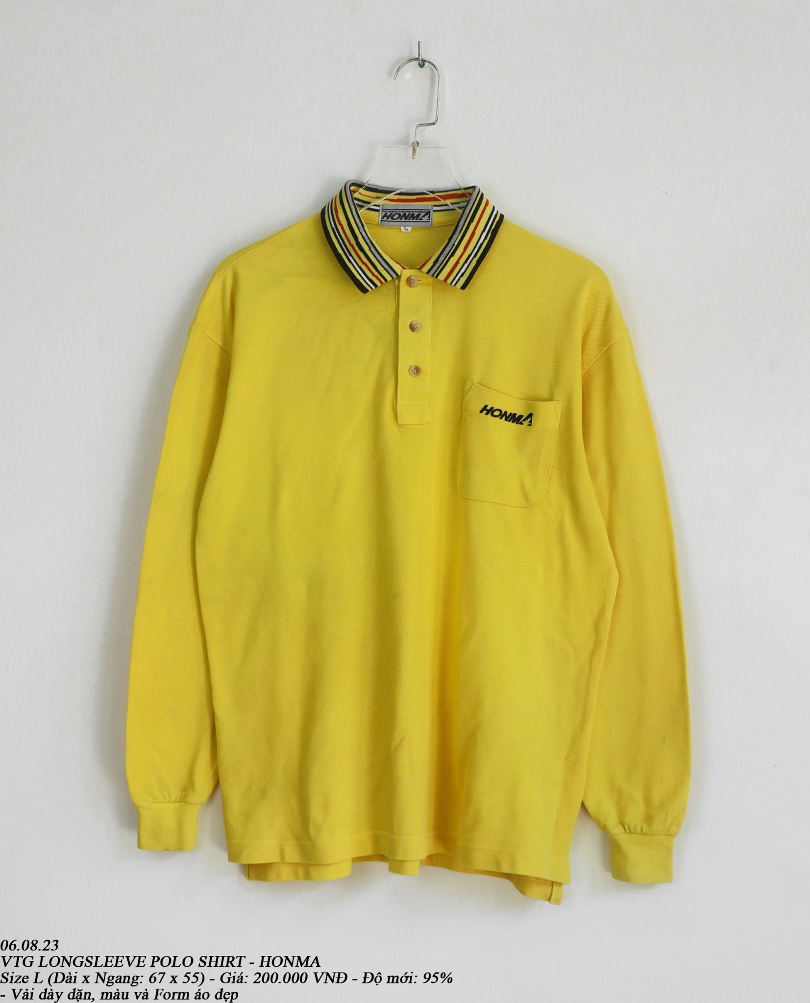 06.08.23 - VTG LONGSLEEVE POLO SHIRT - HONMA