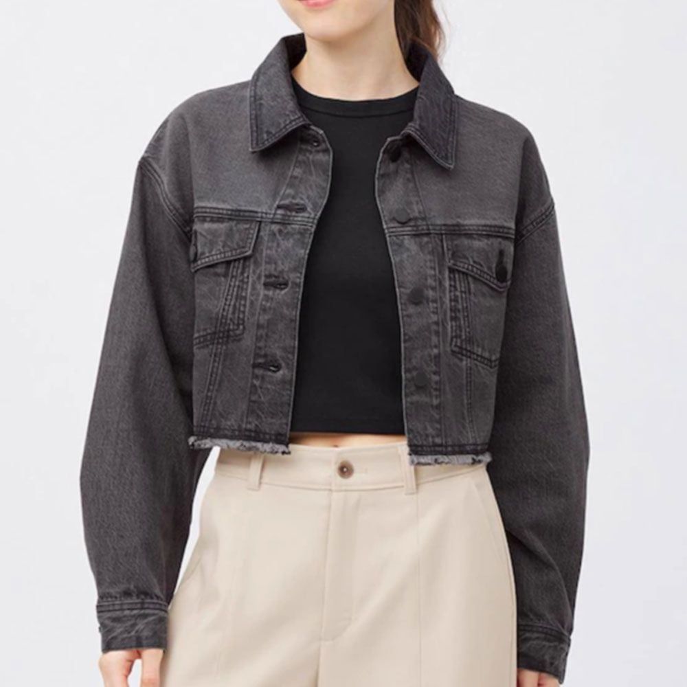 07.21.24 - VTG SUPER CROPPED DENIM JACKET - GU by UNIQLO