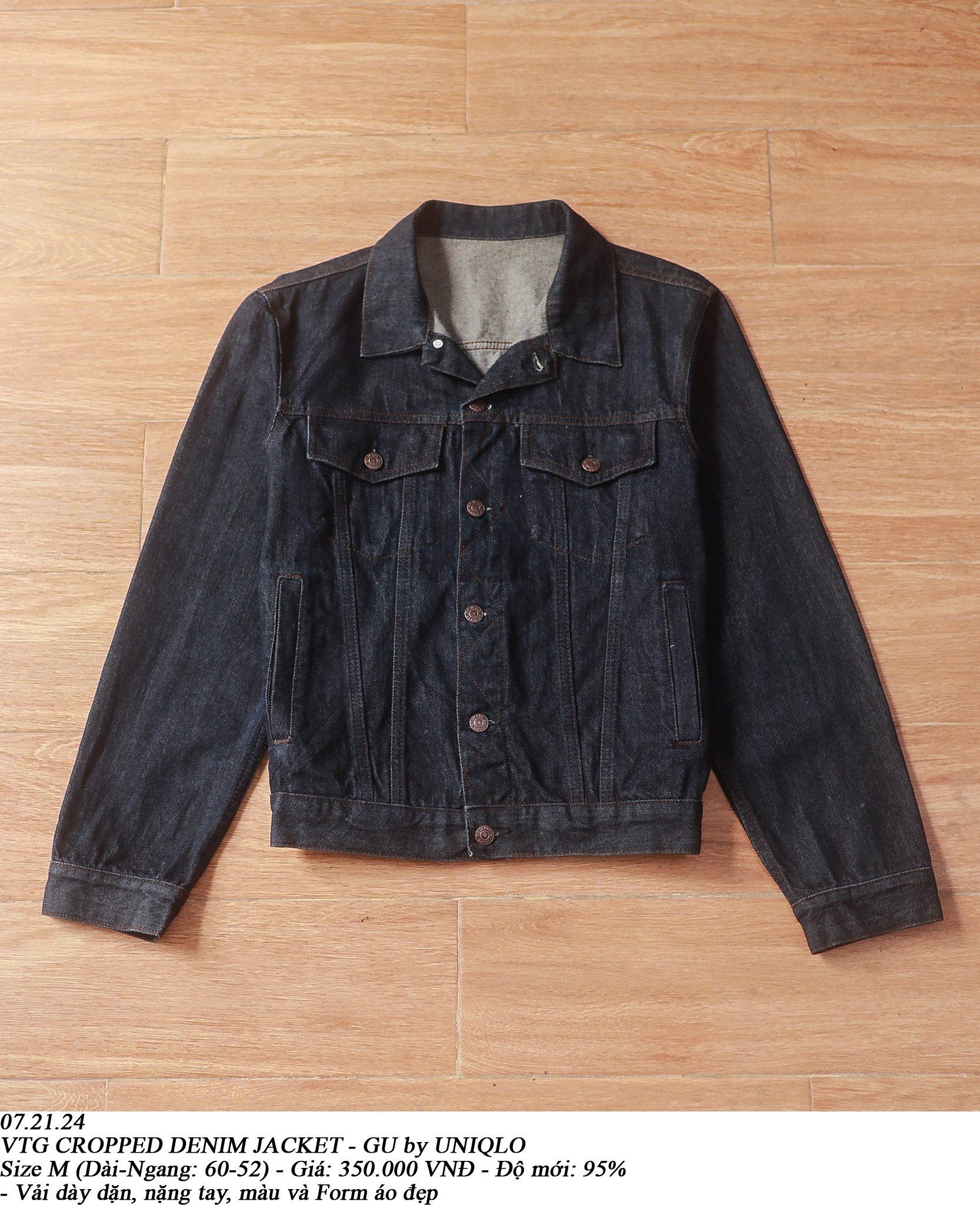 07.21.24 - VTG CROPPED DENIM JACKET - GU by UNIQLO