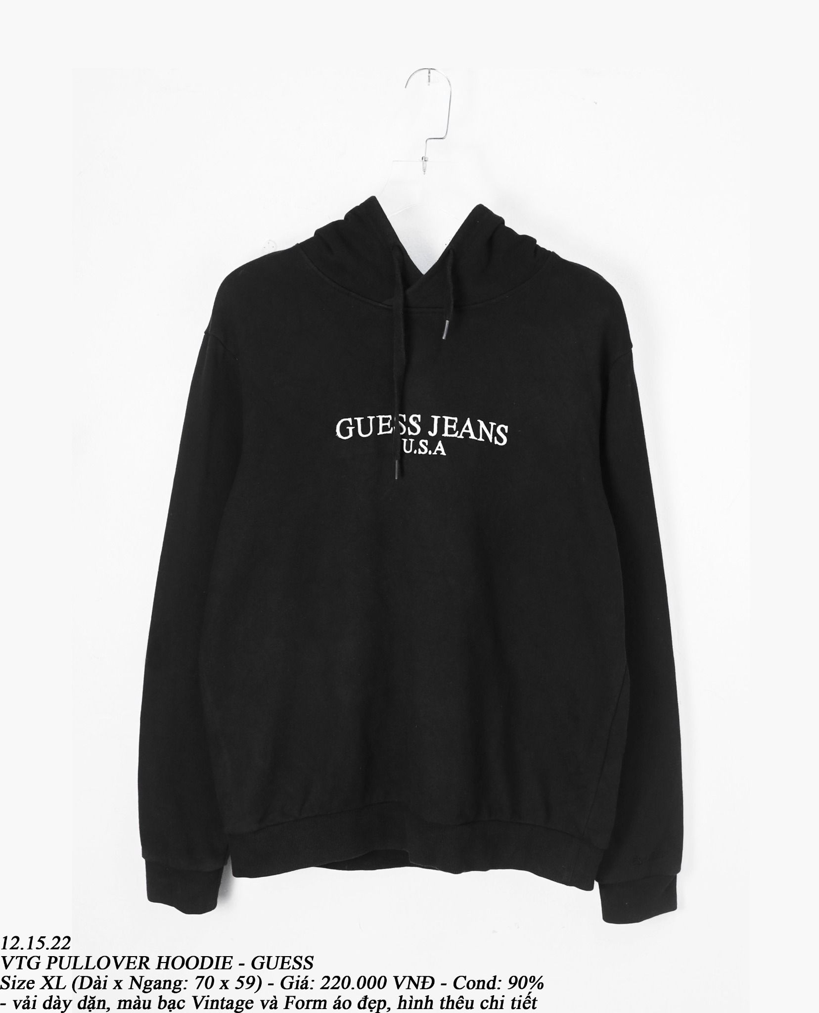 12.15.22 - VTG PULLOVER HOODIE - GUESS