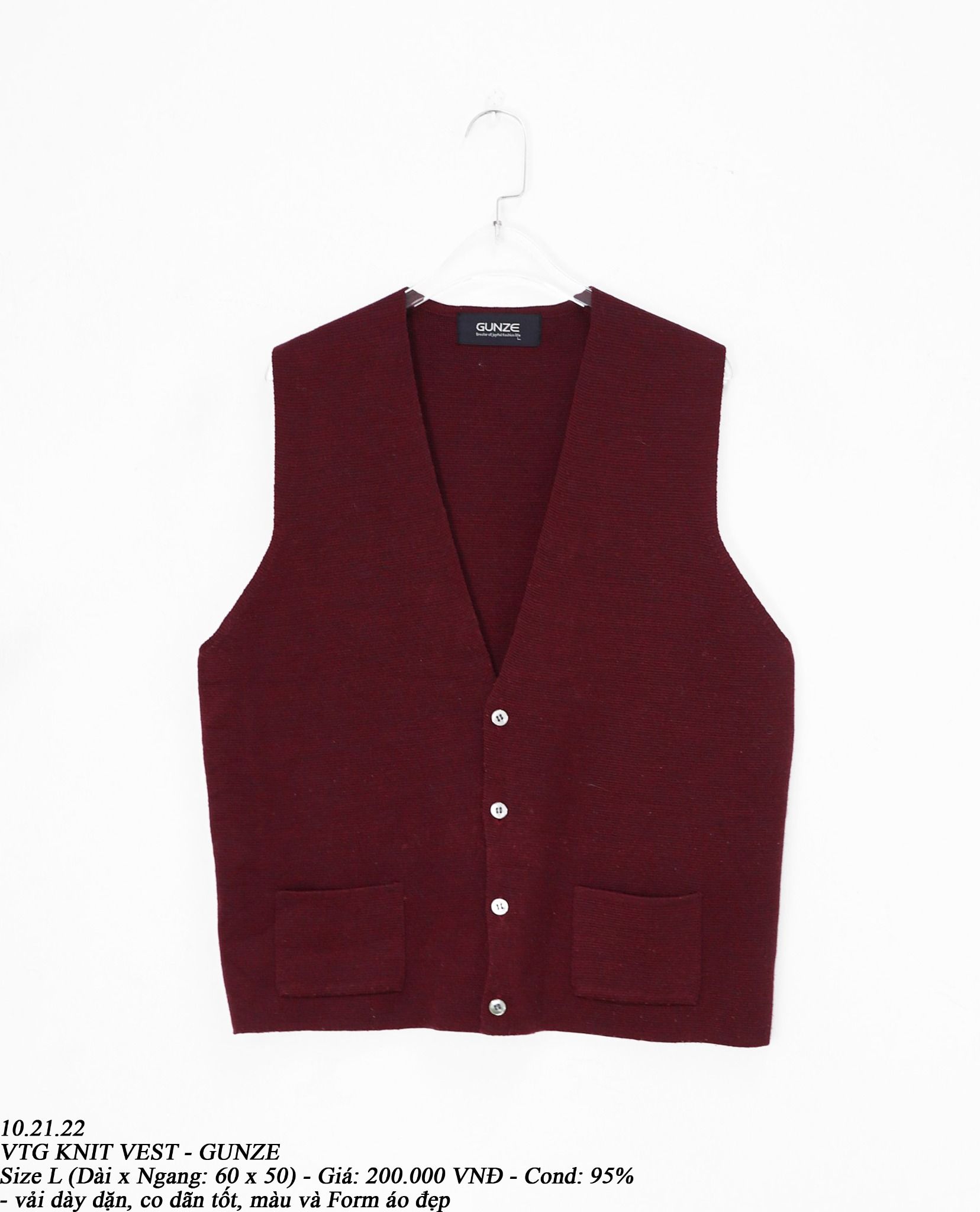 10.21.22 - VTG KNIT VEST - GUNZE