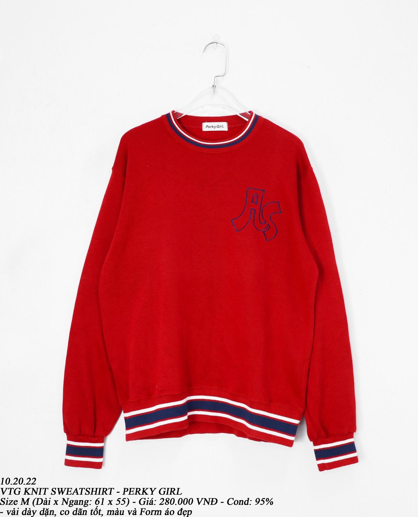 10.20.22 - VTG KNIT SWEATSHIRT - PERKY GIRL