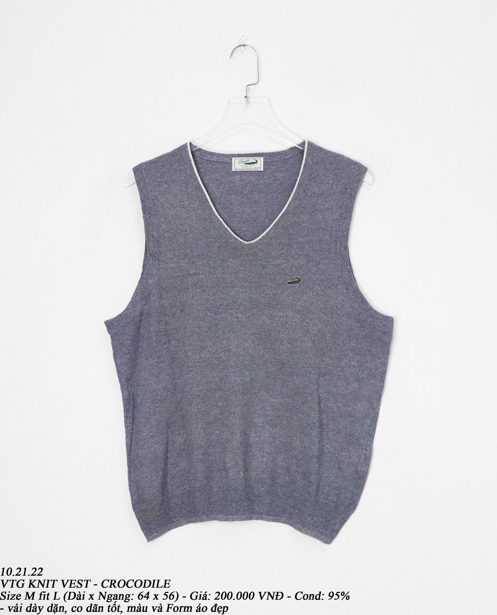 10.21.22 - VTG KNIT VEST - CROCODILE