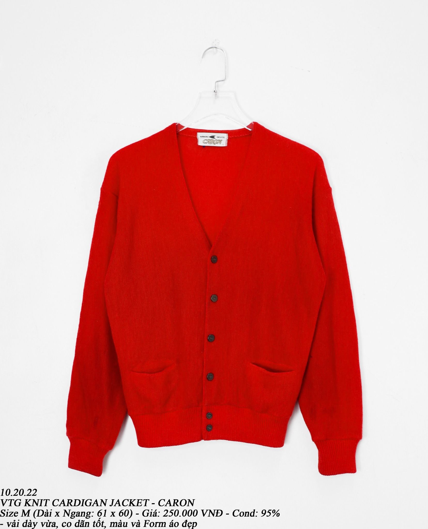 10.20.22 - VTG KNIT CARDIGAN JACKET - CARON