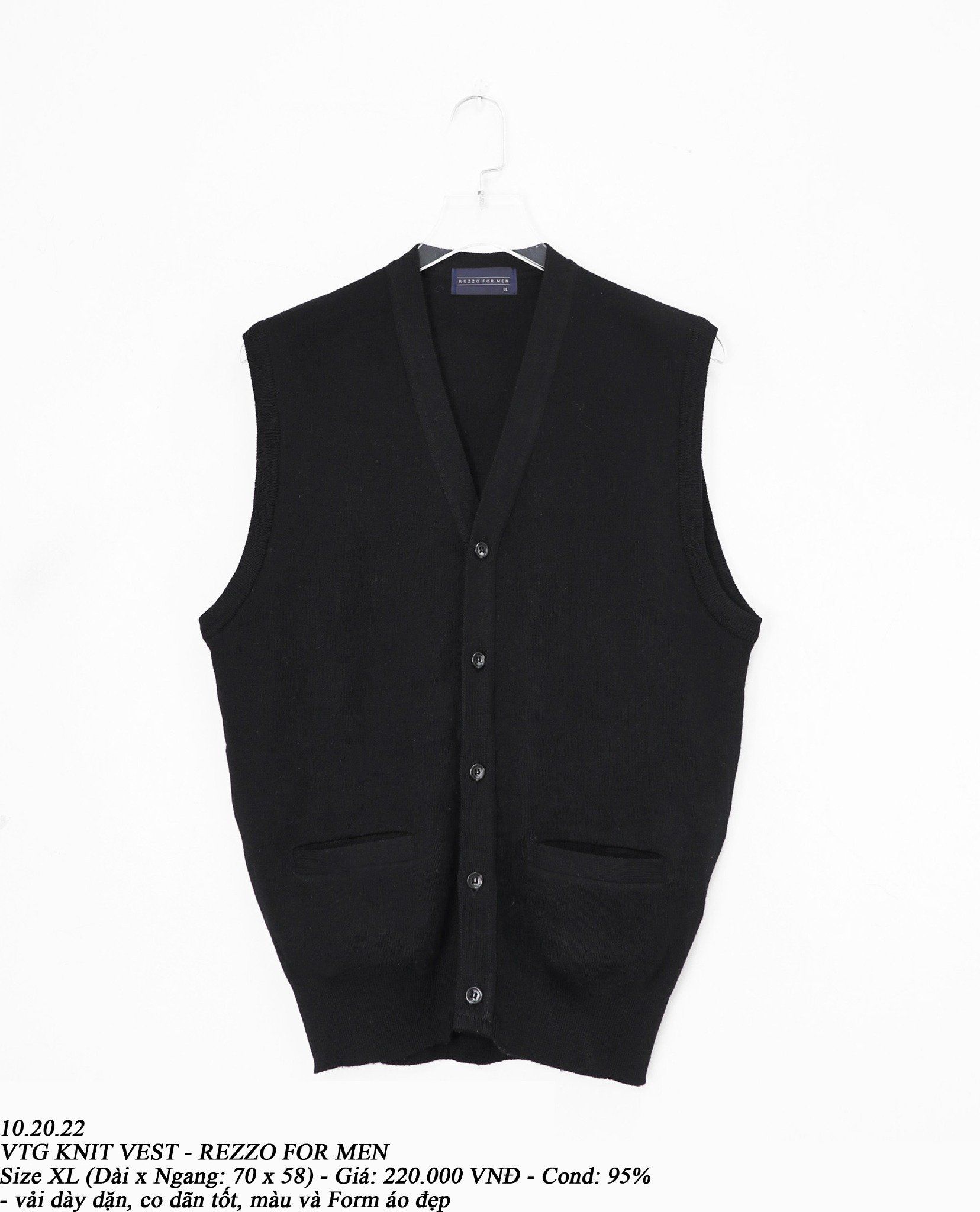 10.20.22 - VTG KNIT VEST - REZZO FOR MEN