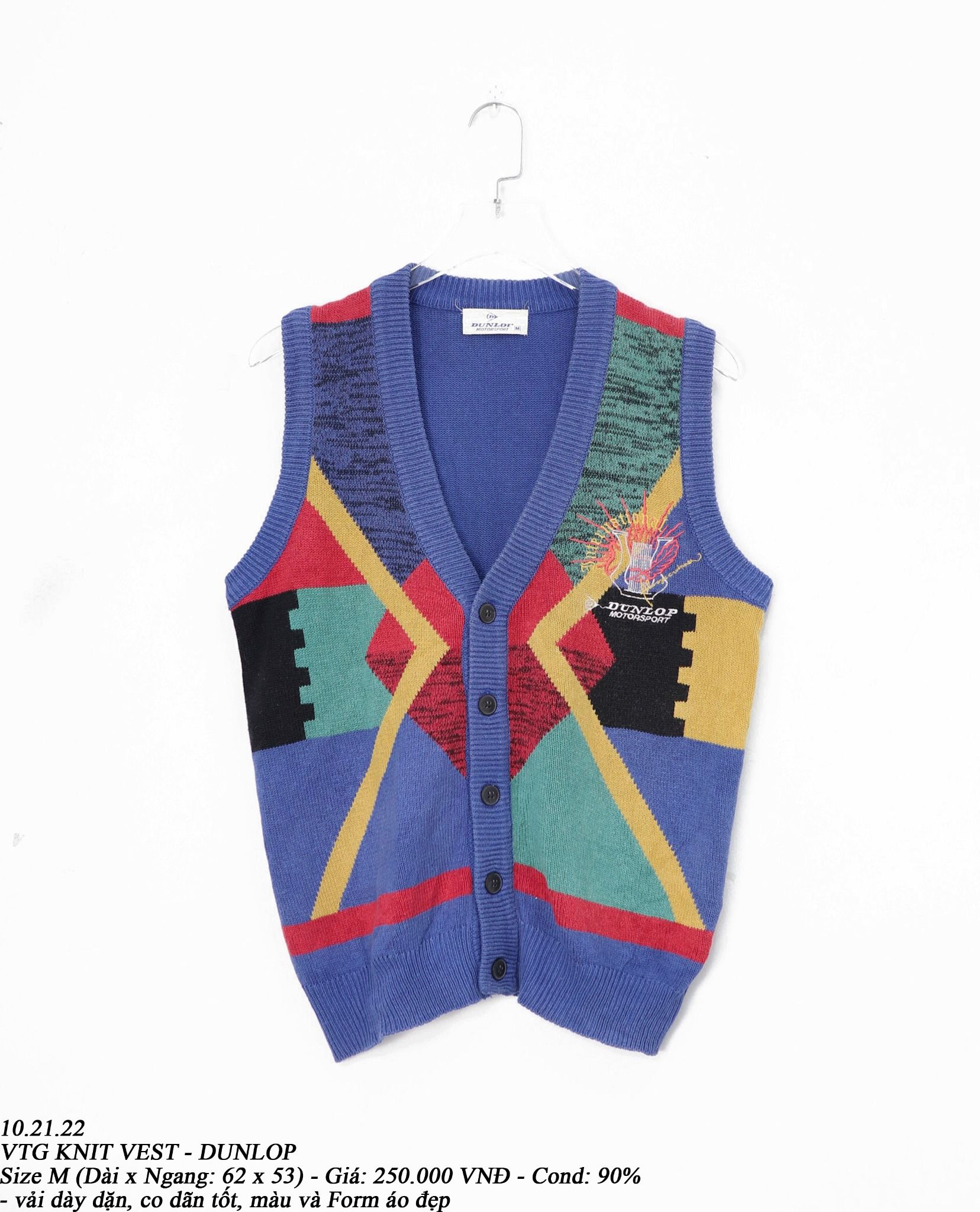 10.21.22 - VTG KNIT VEST - DUNLOP