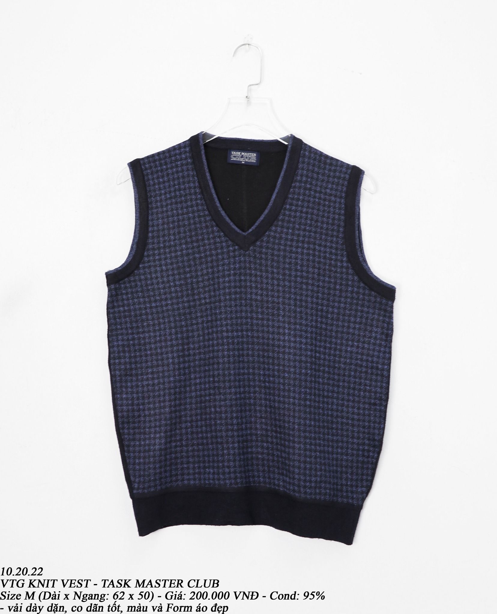 10.20.22 - VTG KNIT VEST - TASK MASTER CLUB