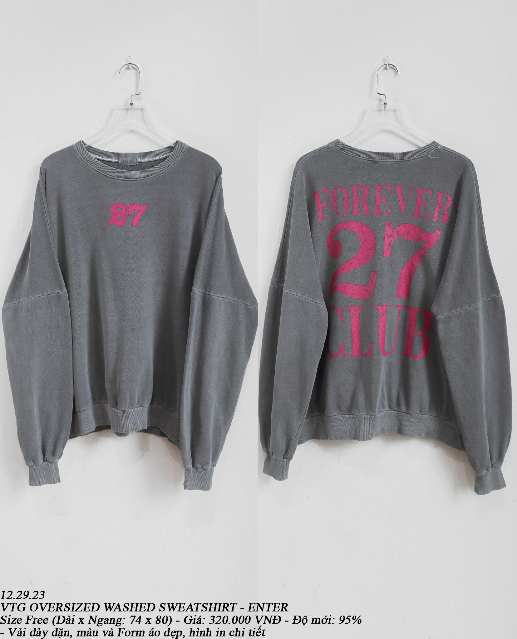 12.29.23 - VTG OVERSIZED WASHED SWEATSHIRT - ENTER