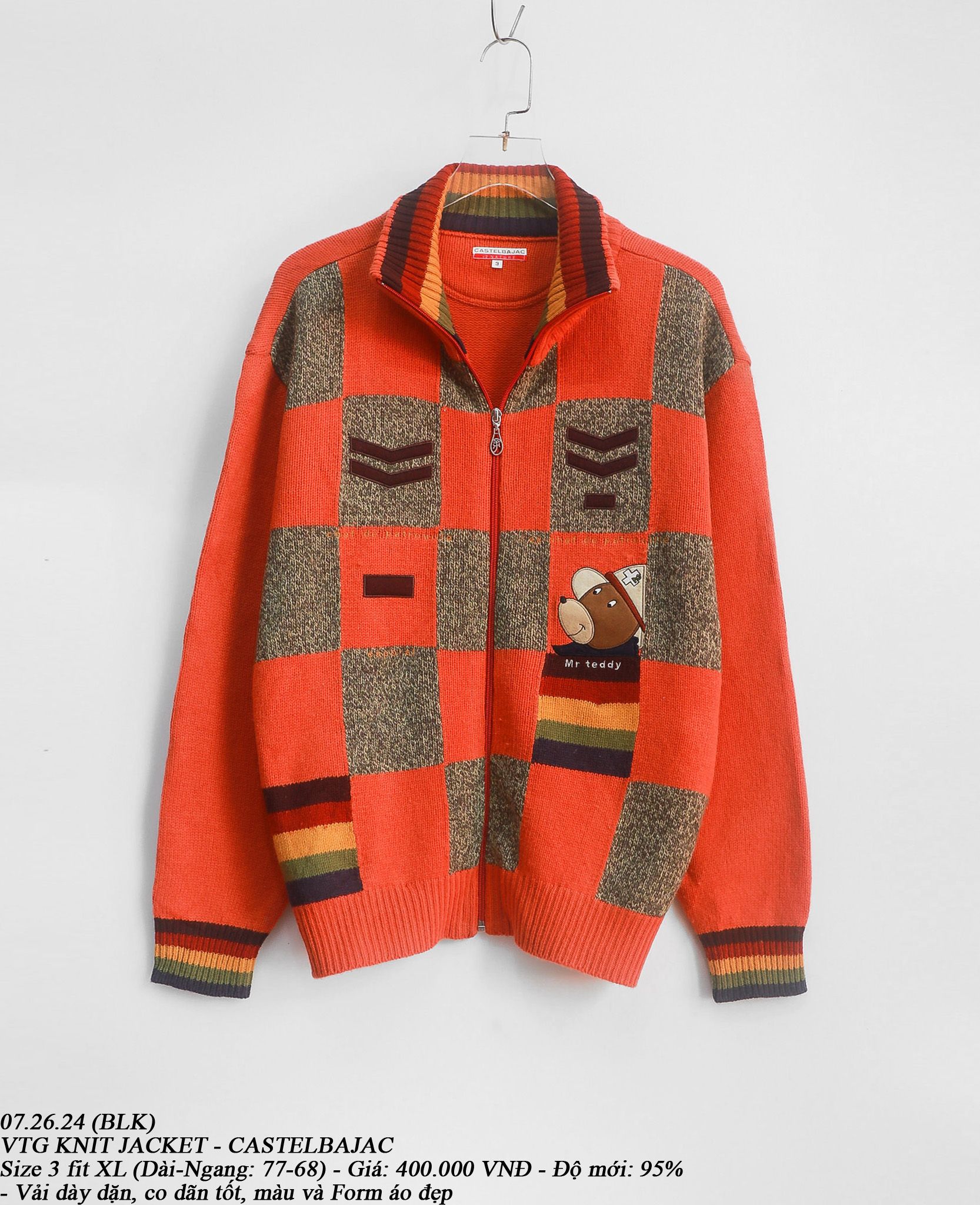 07.26.24 - VTG KNIT JACKET - CASTELBAJAC