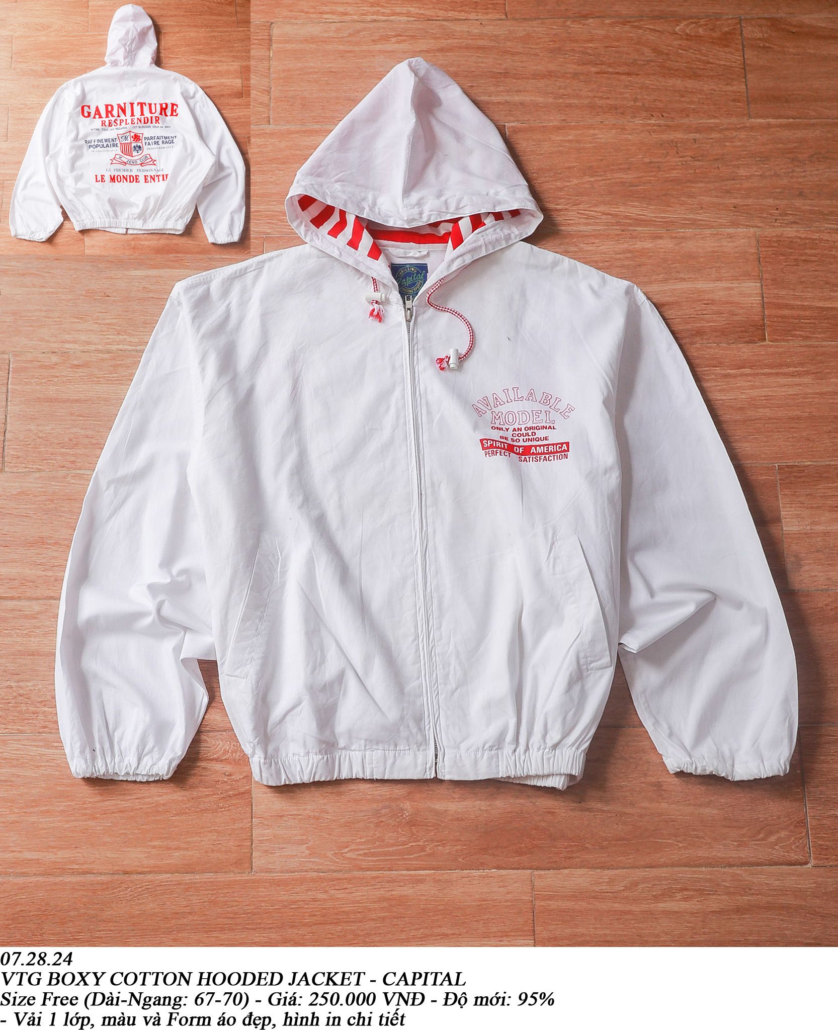 07.28.24 - VTG BOXY COTTON HOODED JACKET - CAPITAL